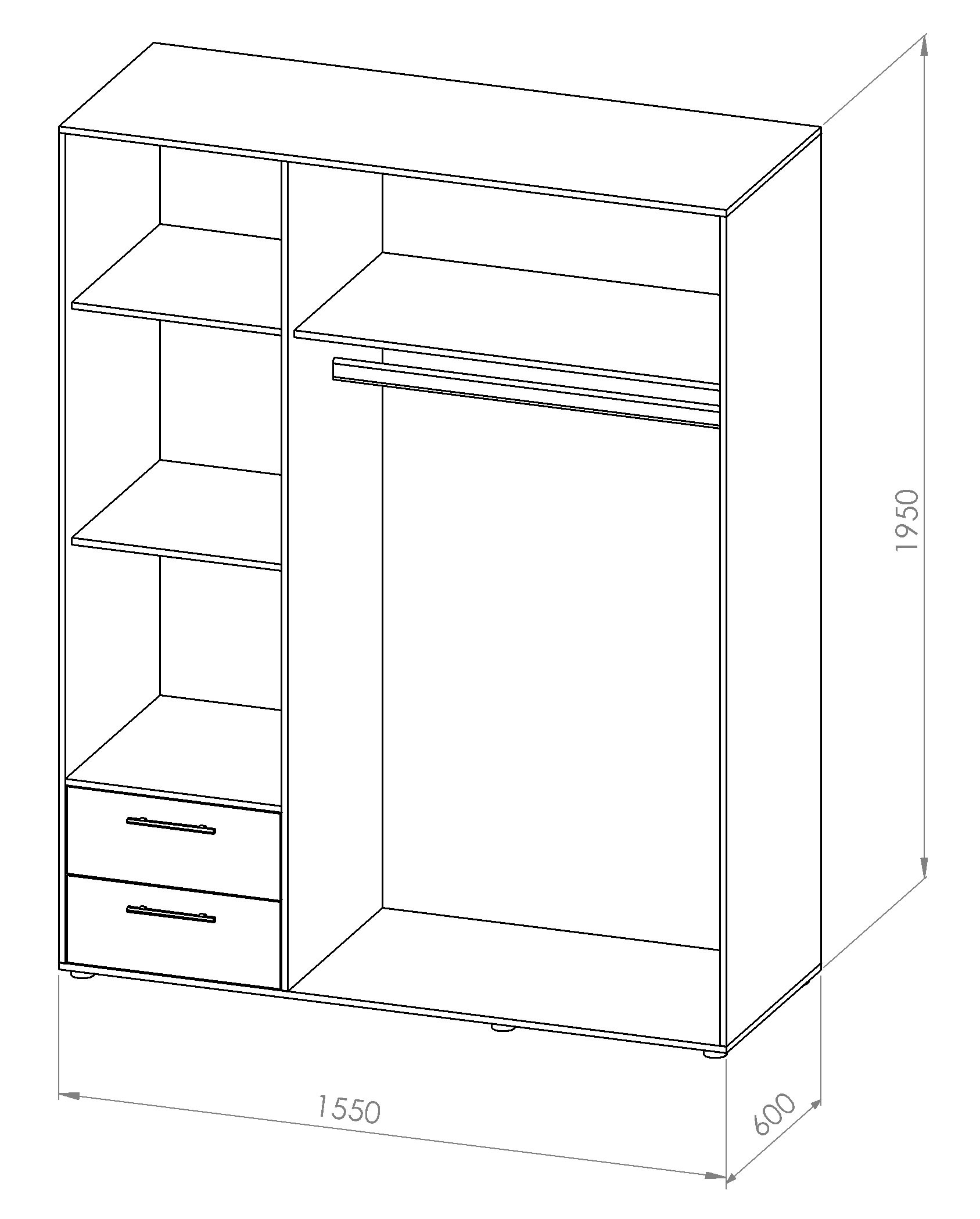 Schlafkontor Kleiderschrank »Valencia«