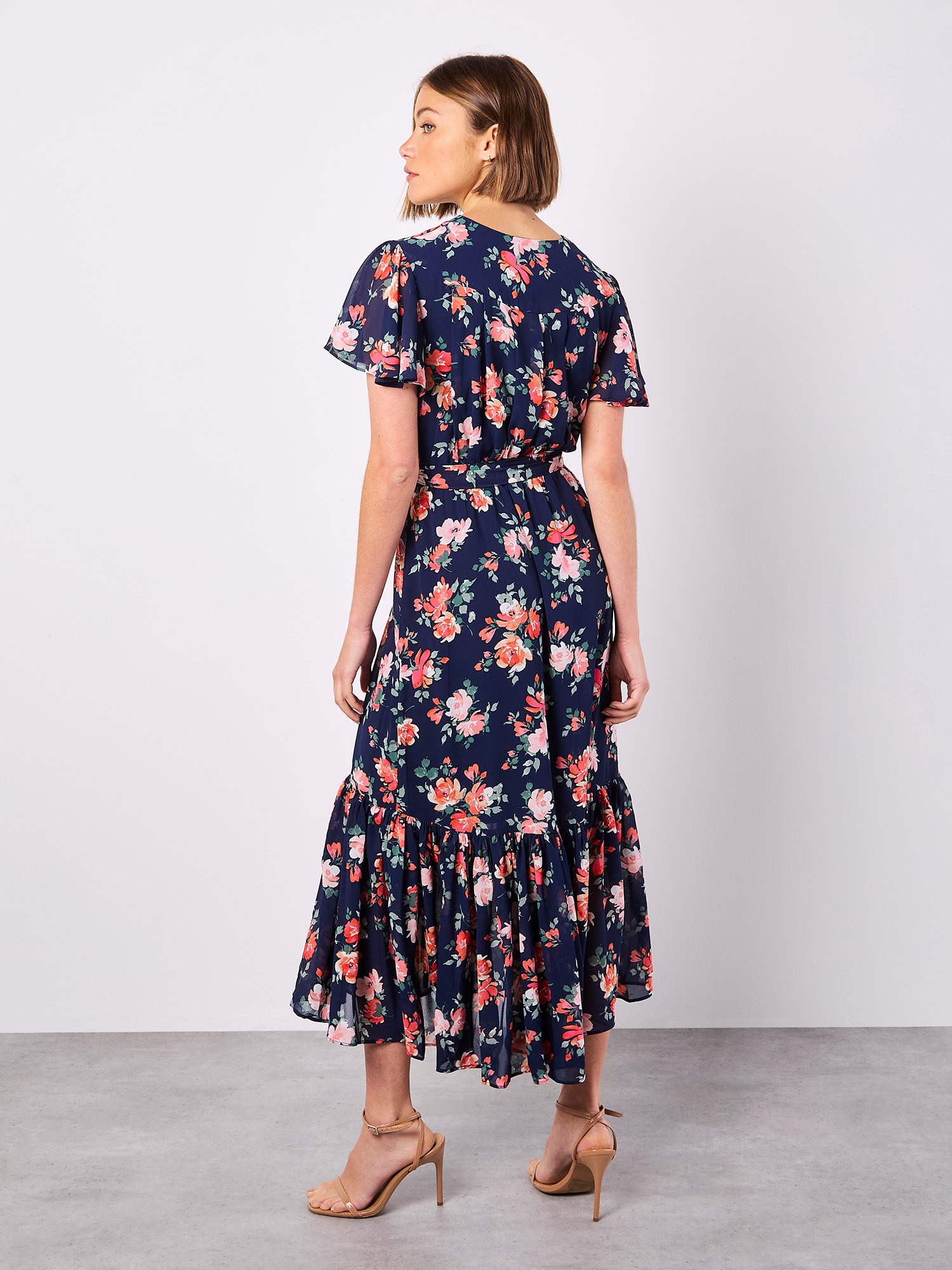 Apricot Druckkleid »Midikleid in Wickeloptik« 2 tlg. mit Blumenmuster