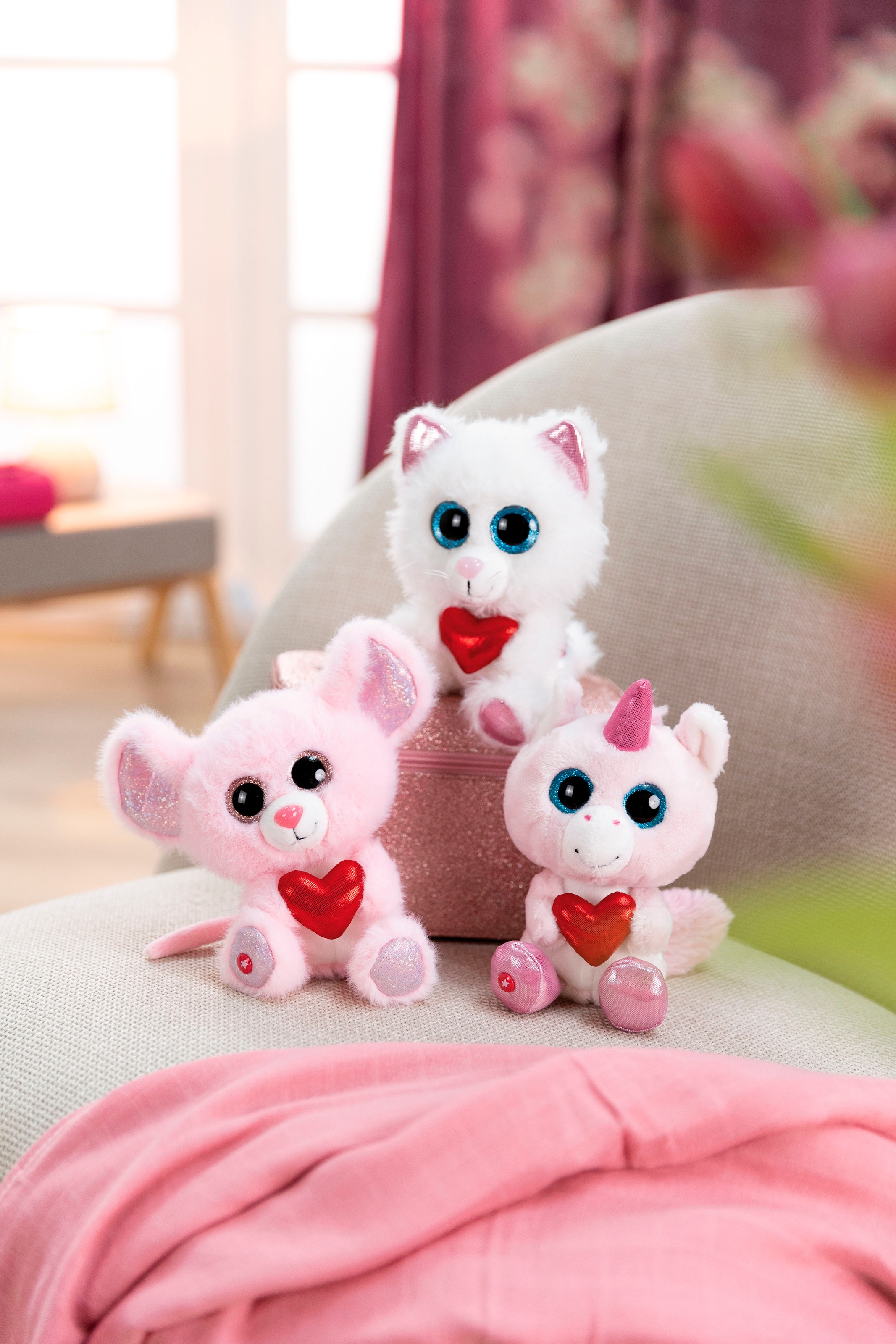 Nici Kuscheltier »Glubschis, Einhorn Wubbi Wub, 15 cm schlenkernd«