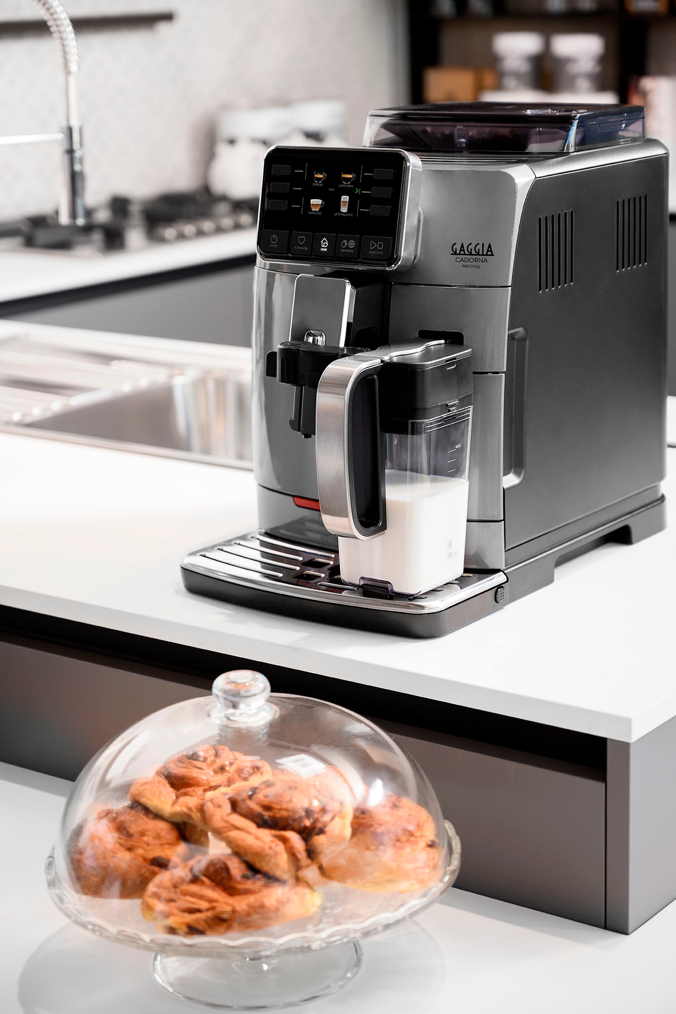 mit & Gaggia One-Touch-Cappuccino Jahren Prestige«, XXL Barista@Home, des Kaffeevollautomat mehr 3 - Erfinder vom »Cadorna Espresso Garantie
