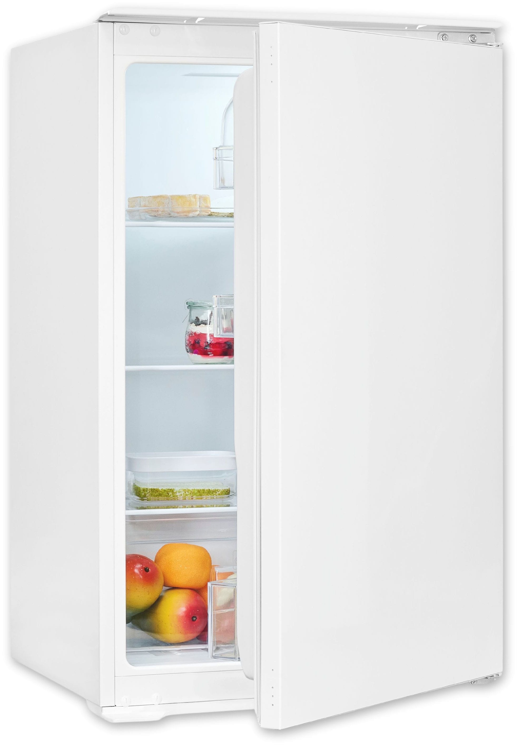 exquisit Einbaukühlschrank "EKS131-V-040E" 88 cm hoch 54 cm breit Schlepptür-Montage: Gerätetür wird mit der Schranktür mitgeschleppt