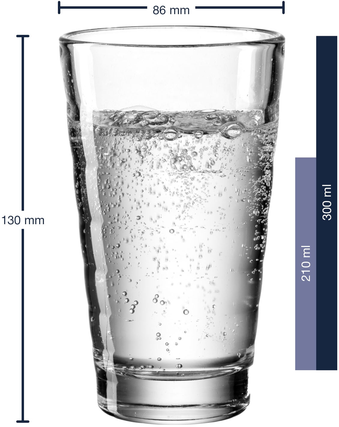 LEONARDO Gläser-Set »Onda«, (Set, 12 tlg.), je 6 kleine und große Becher