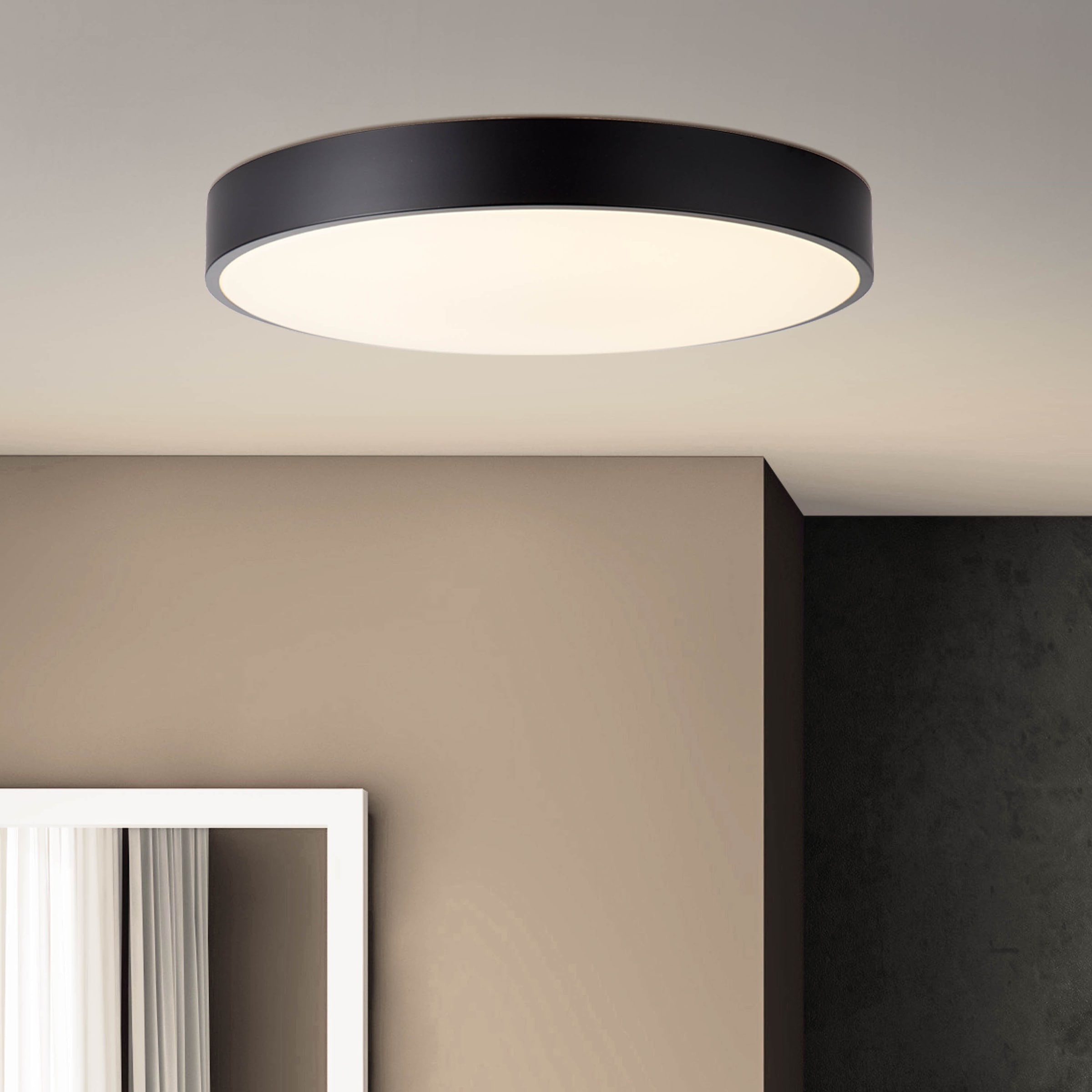 Brilliant Deckenleuchte »Slimline« LED-Modul 1 Stk. Farbwechsler LED Deckenlampe 49cm weiß/schwarz