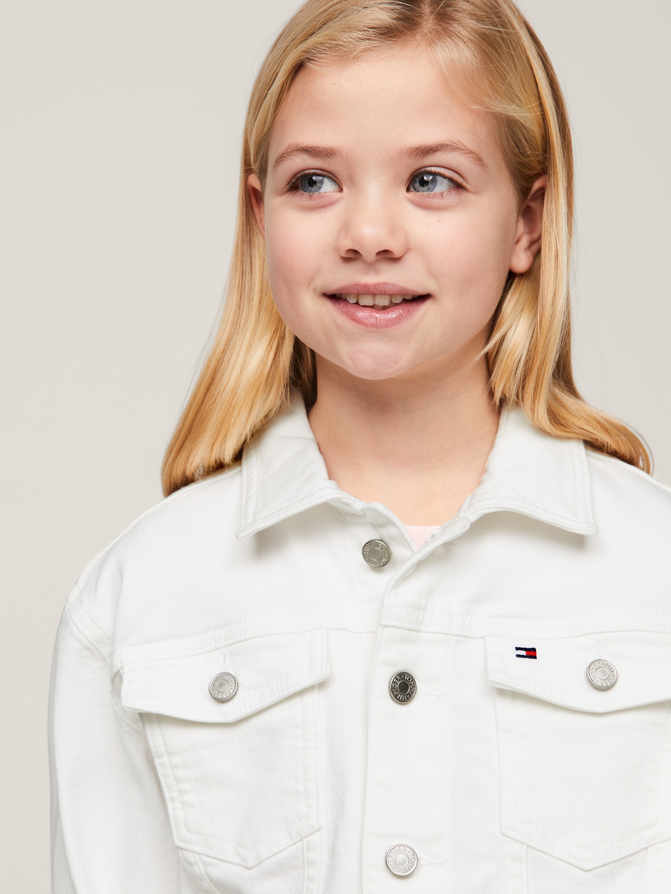 Tommy Hilfiger Jeansjacke »DENIM TRUCKER JACKET WHITE«, Kinder bis 16 Jahre