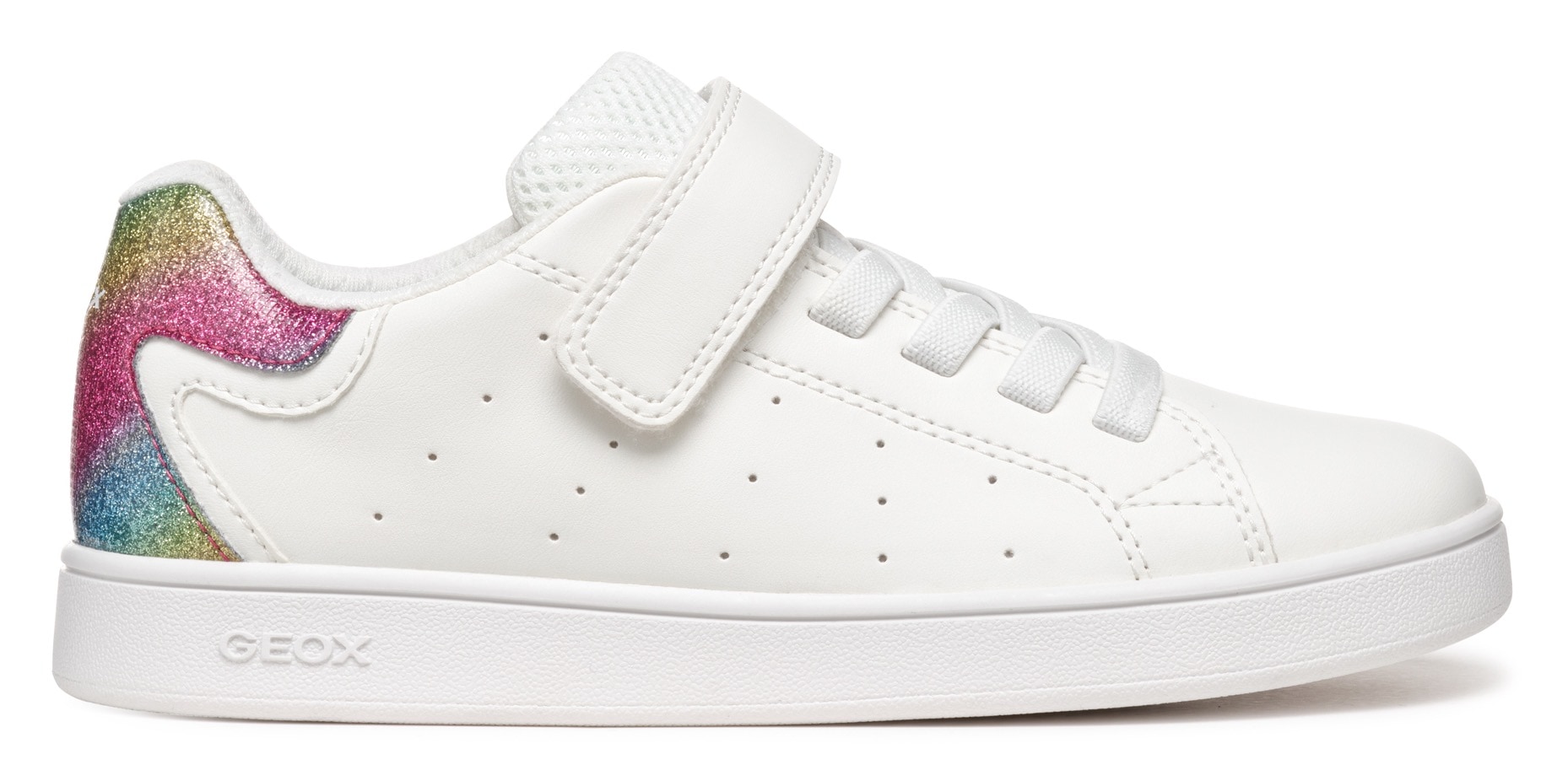 Geox Slip-On Sneaker »J ECLYPER GIRL«  , Pride Sneaker, Regenbogen Sneaker mit bunt glitzernder Ferse