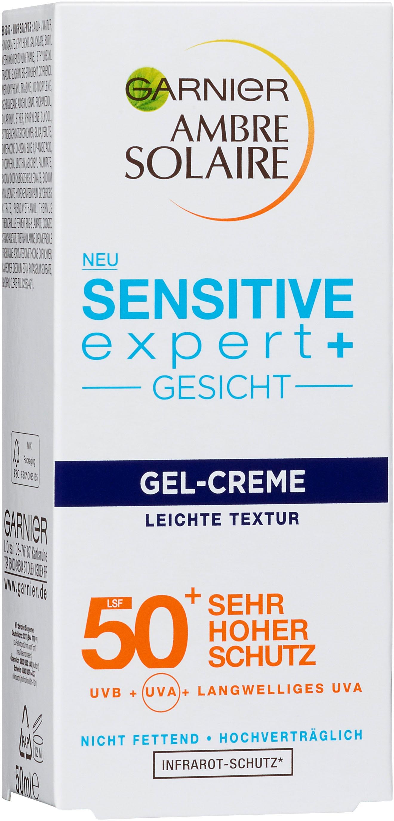 GARNIER Sonnenschutzcreme »Ambre Solaire Sensitive expert+ LSF 50+«