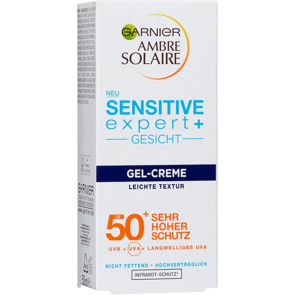 GARNIER Sonnenschutzcreme »Ambre Solaire Sensitive expert+ LSF 50+«