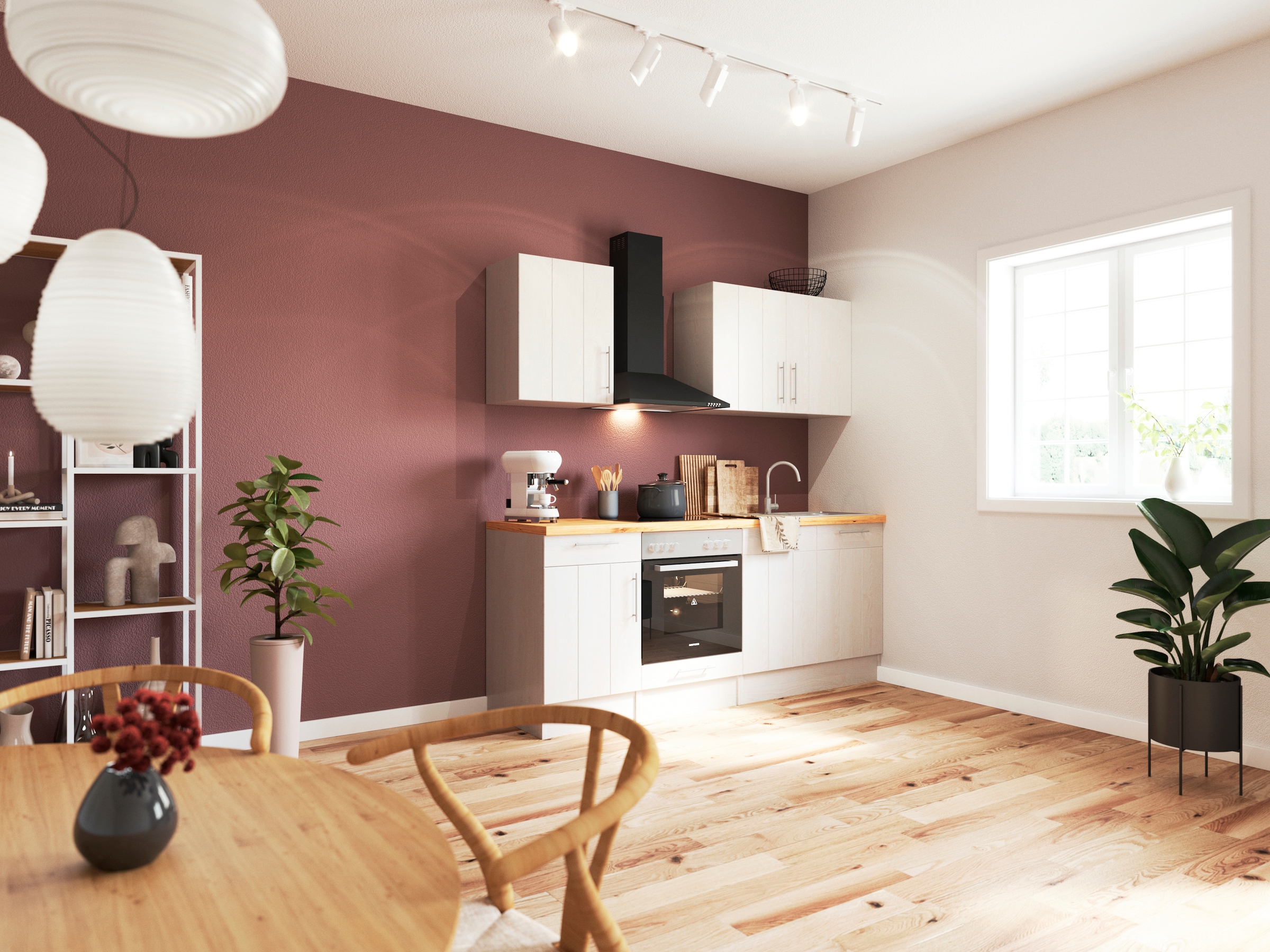 RESPEKTA Küchenzeile »Anton« Breite 210 cm, mit Soft-Close, in exklusiver Konfiguration für OTTO