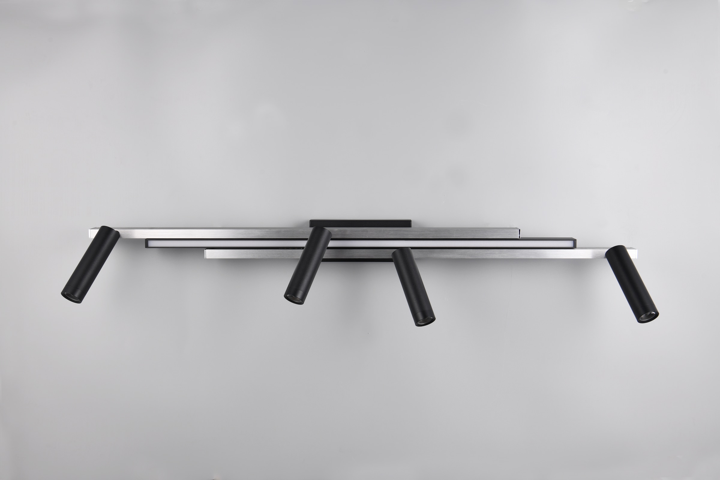 TRIO Leuchten LED Deckenleuchte »ZENO ausziehbare LED Deckenlampe mit 4 verstellbaren Spots dimmbar CCT« LED-Board 1 Stk. warmweiß - kaltweiß getrennt schaltbare Spots, Lichtfarbe einstellbar inkl Fernbedienung