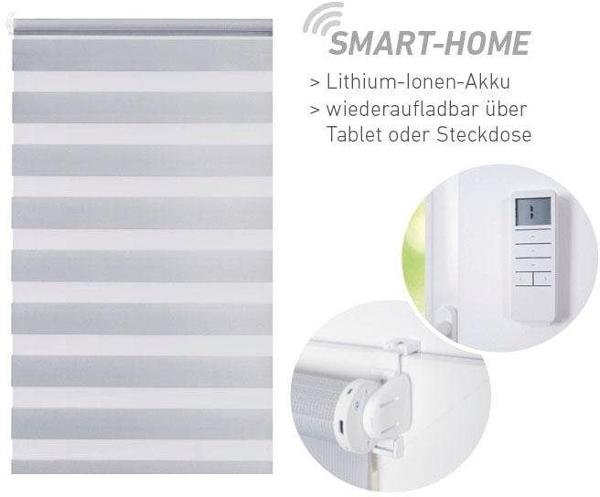 Good Life Elektrisches Rollo »Wave - SMART HOME«, Lichtschutz, ohne Bohren, mit Fernbedienung