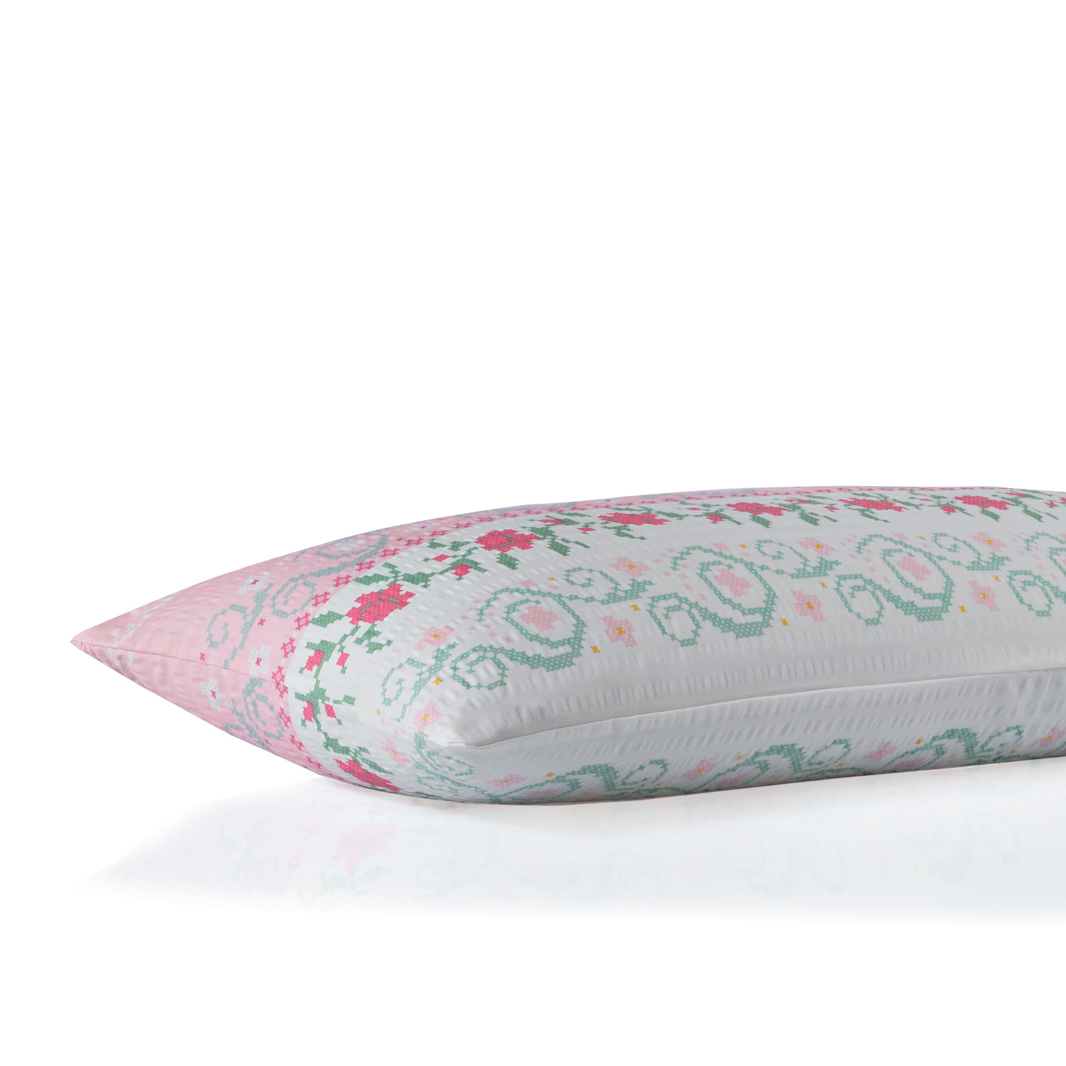 Florella Kissenbezüge »»Hella rosa« Soft-Touch Seersucker,  50% Baumwolle, 50% Viskose«