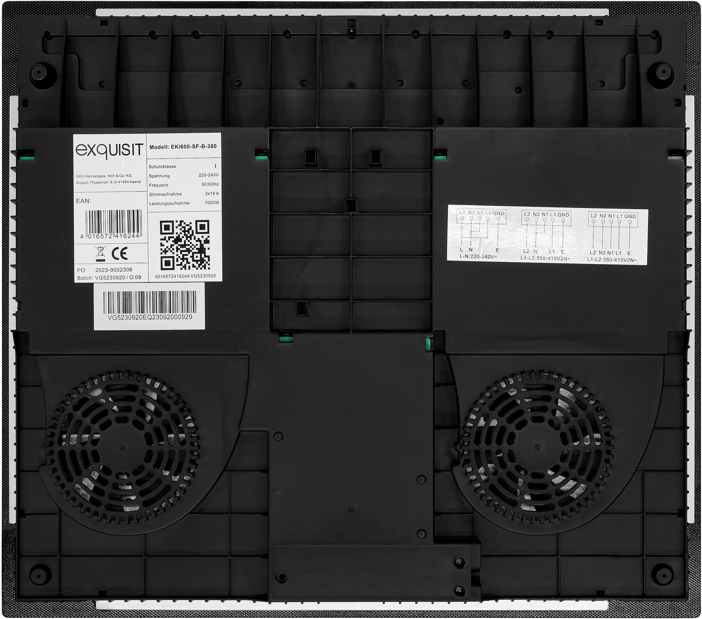 exquisit Induktions-Kochfeld »EKI600-SF-B-380« mühelos temperaturgesteuert Schokolade schmelzen o. Pommes frittieren