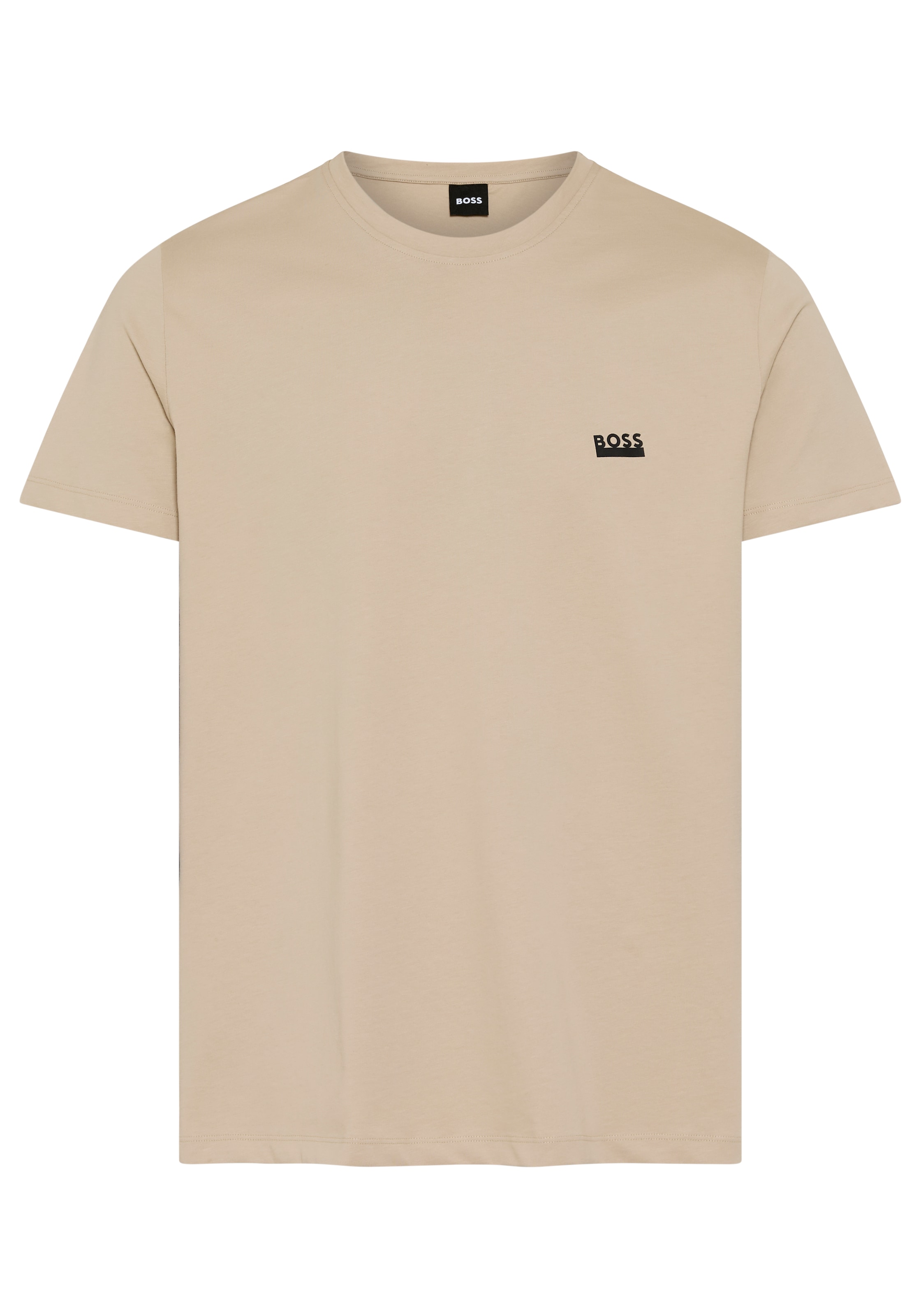 BOSS T-Shirt Rundhals, Jersey, kleines Logo, regular fit