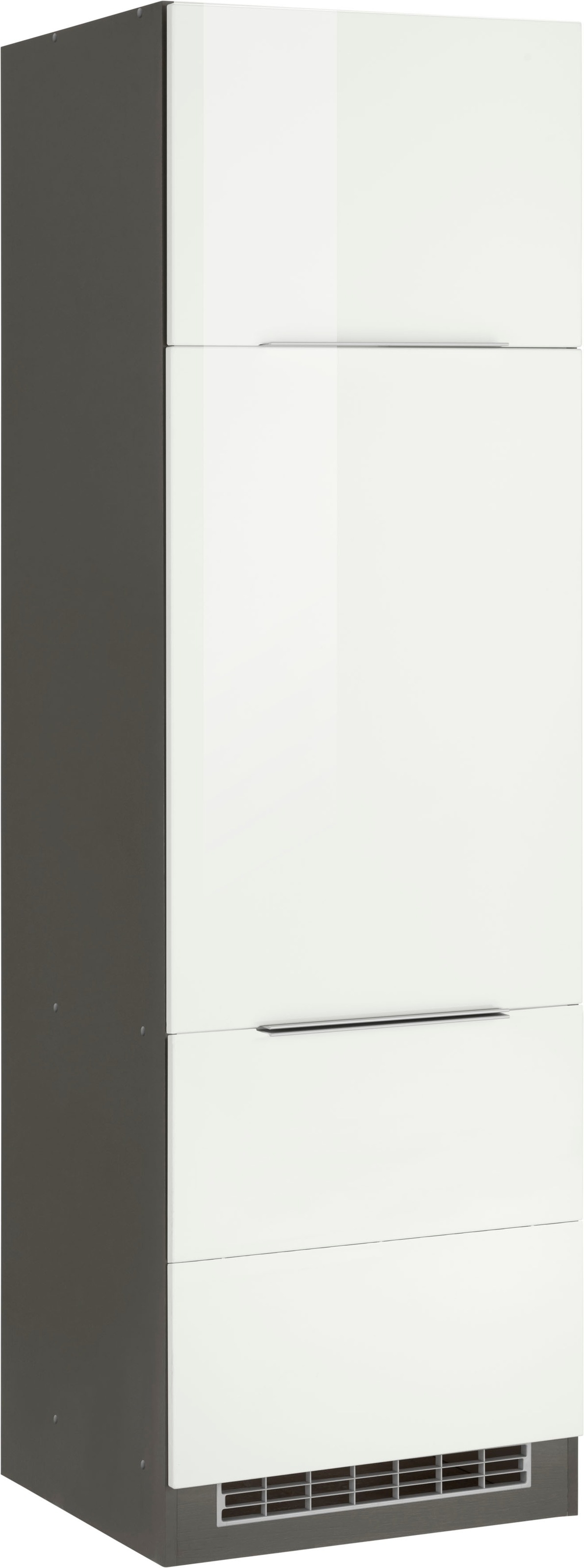 KOCHSTATION Kühlumbauschrank »KS-Brindisi«, 60 cm breit, 200 cm hoch, hochwertige MDF Fronten