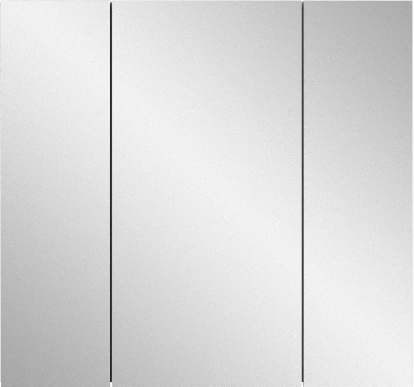 welltime Spiegelschrank »BIEL, TOPSELLER!, Breite 82 cm, 3 Türen, 6 Einlegeböden, 9 Fächer«, (1 St.), Badmöbel, Badschrank, Schrank, Wandschrank, Bad, Badezimmer