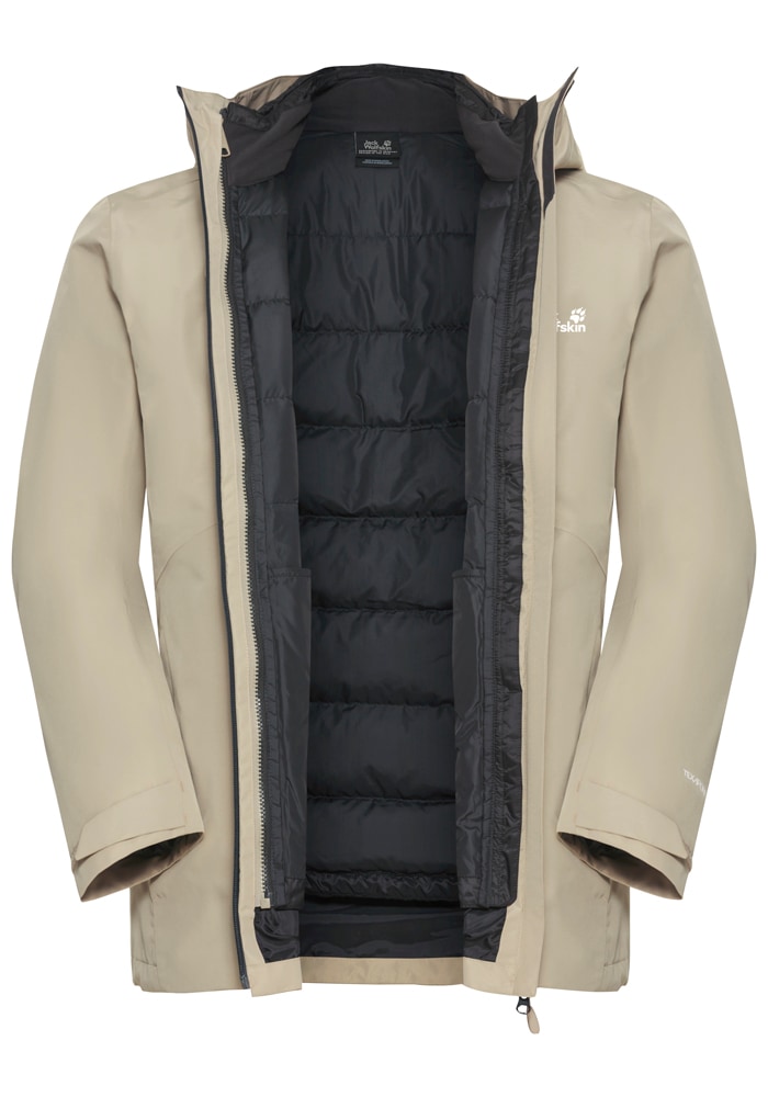 Jack Wolfskin 3-in-1-Funktionsjacke »ICECAPE 3IN1 DOWN JKT M RDS« mit Kapuze