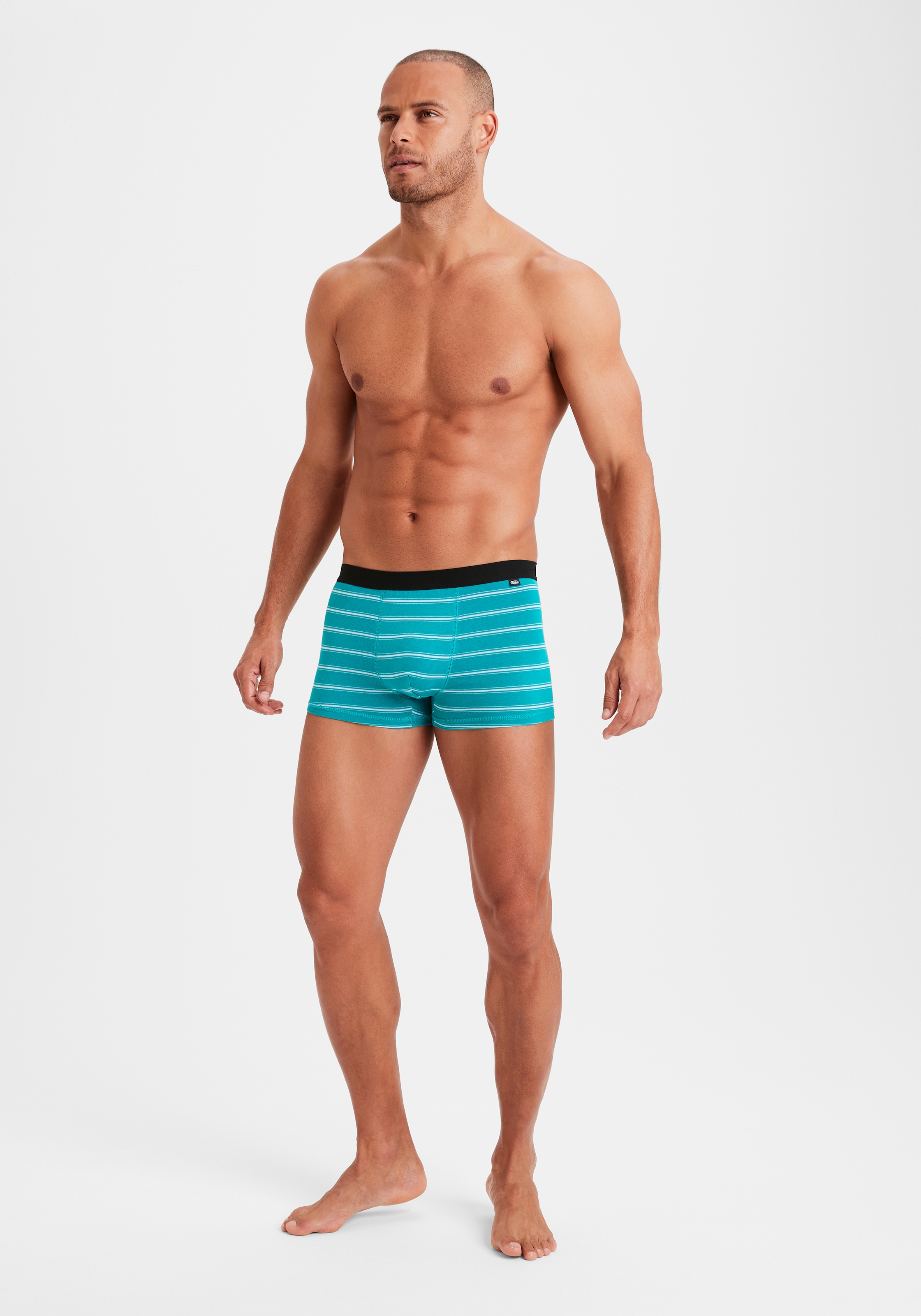 Buffalo Boxer »Boxershorts für Herren«, (Packung, 4 St.), mit schwarzem Webbund