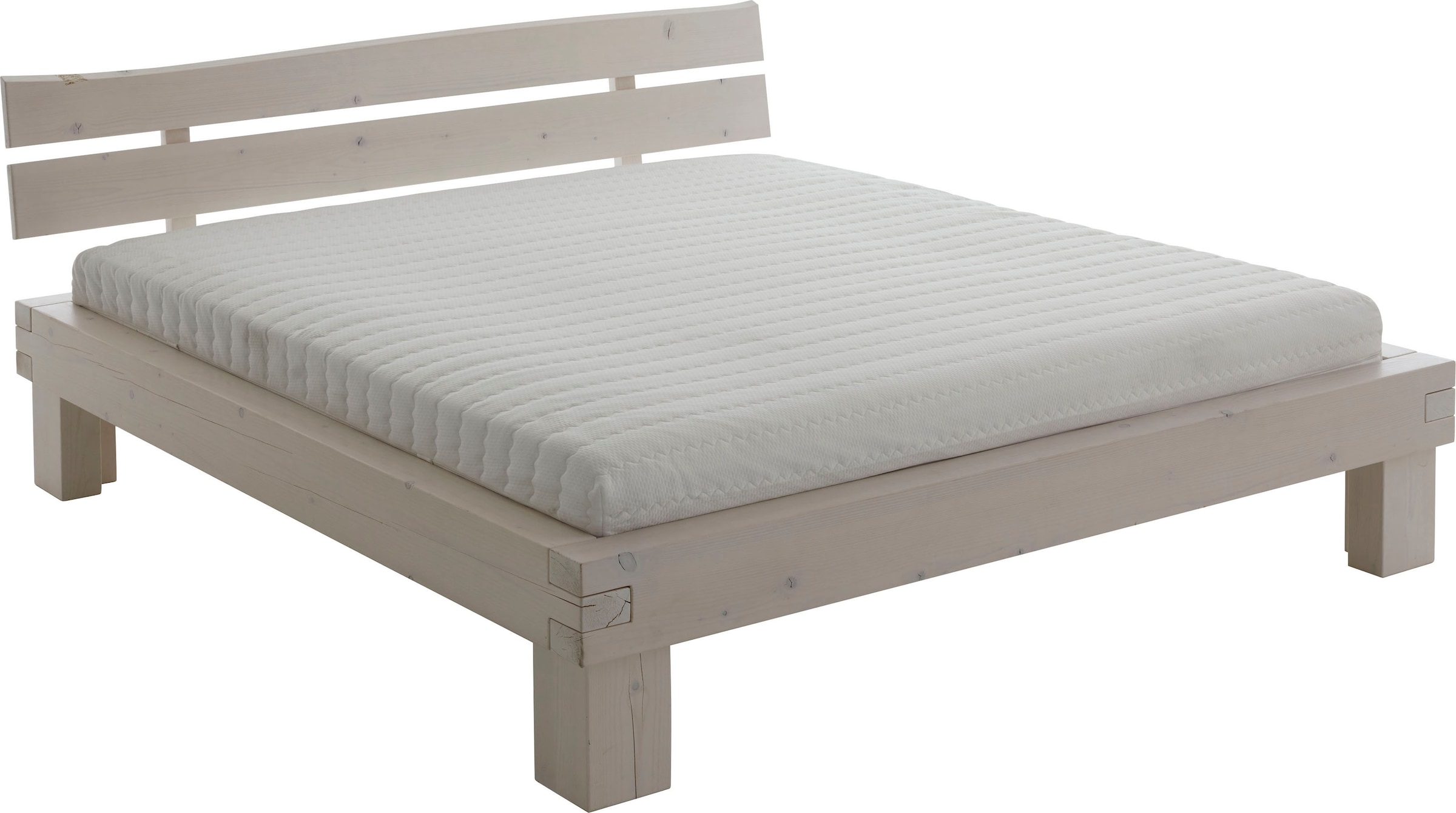 Relita Futonbett »Bellmund«, aus massiver Fichte white wash mit natürlicher Holzmaserung