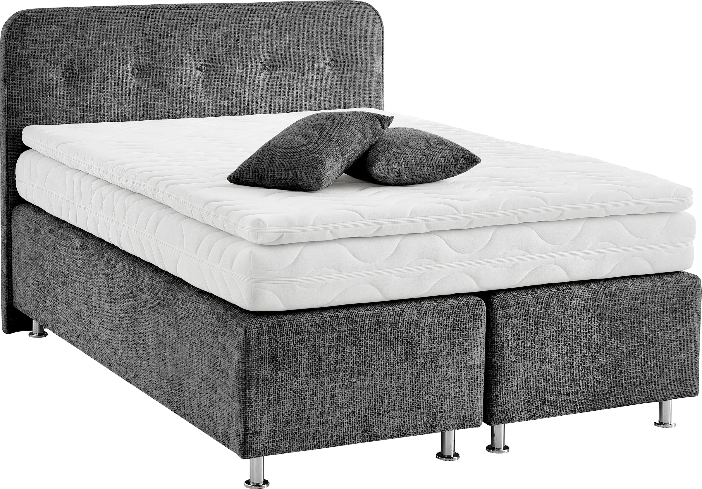 Westfalia Schlafkomfort Boxspringbett »Sapporo«, Inkl. Zierkissen, wählbar in H2, H3 & H4