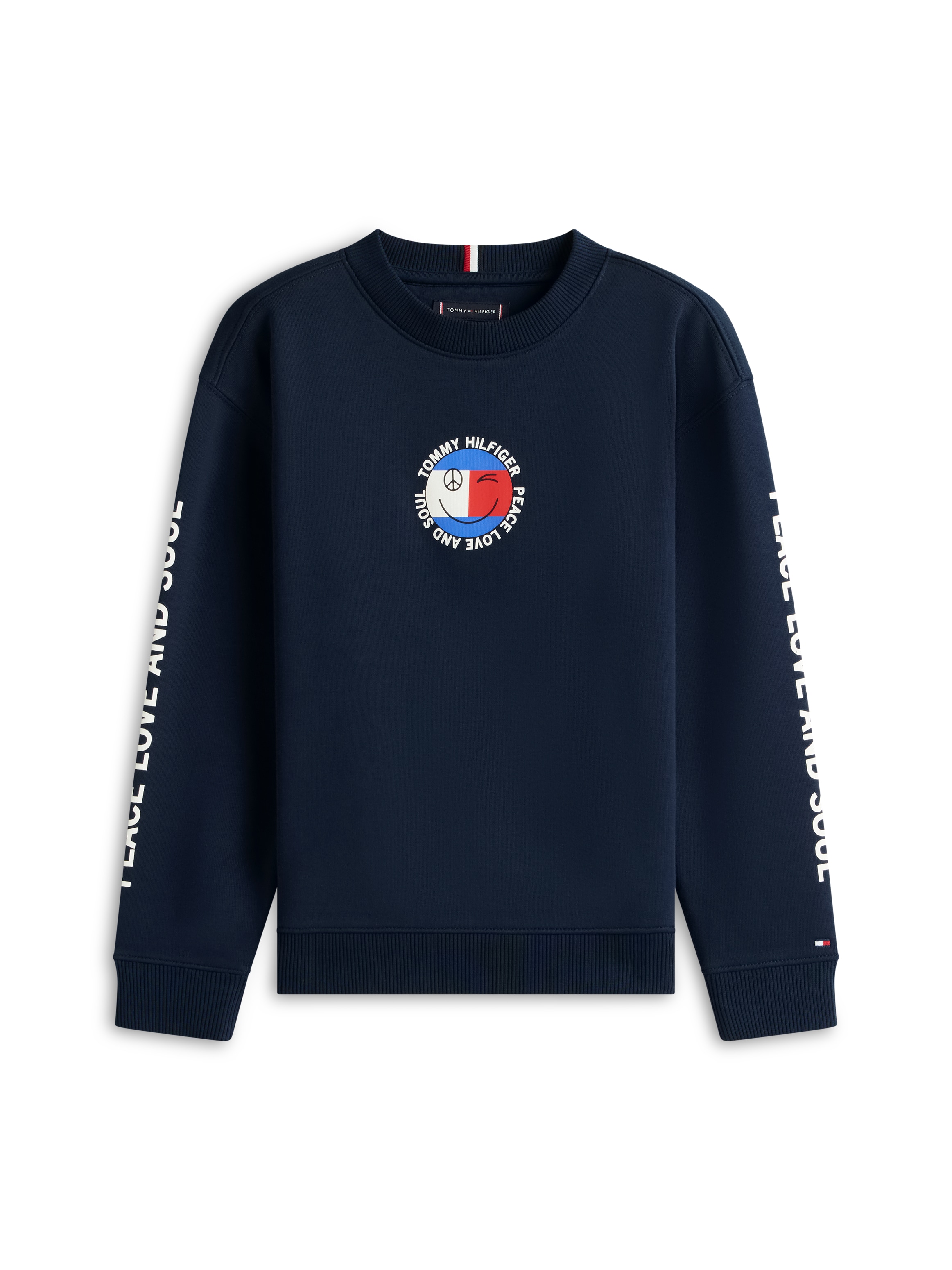 Tommy Hilfiger Sweatshirt »FUN FLAG GRAPHIC SWEATSHIRT«, Kinder bis 16 Jahre, Druck, Rundhals

