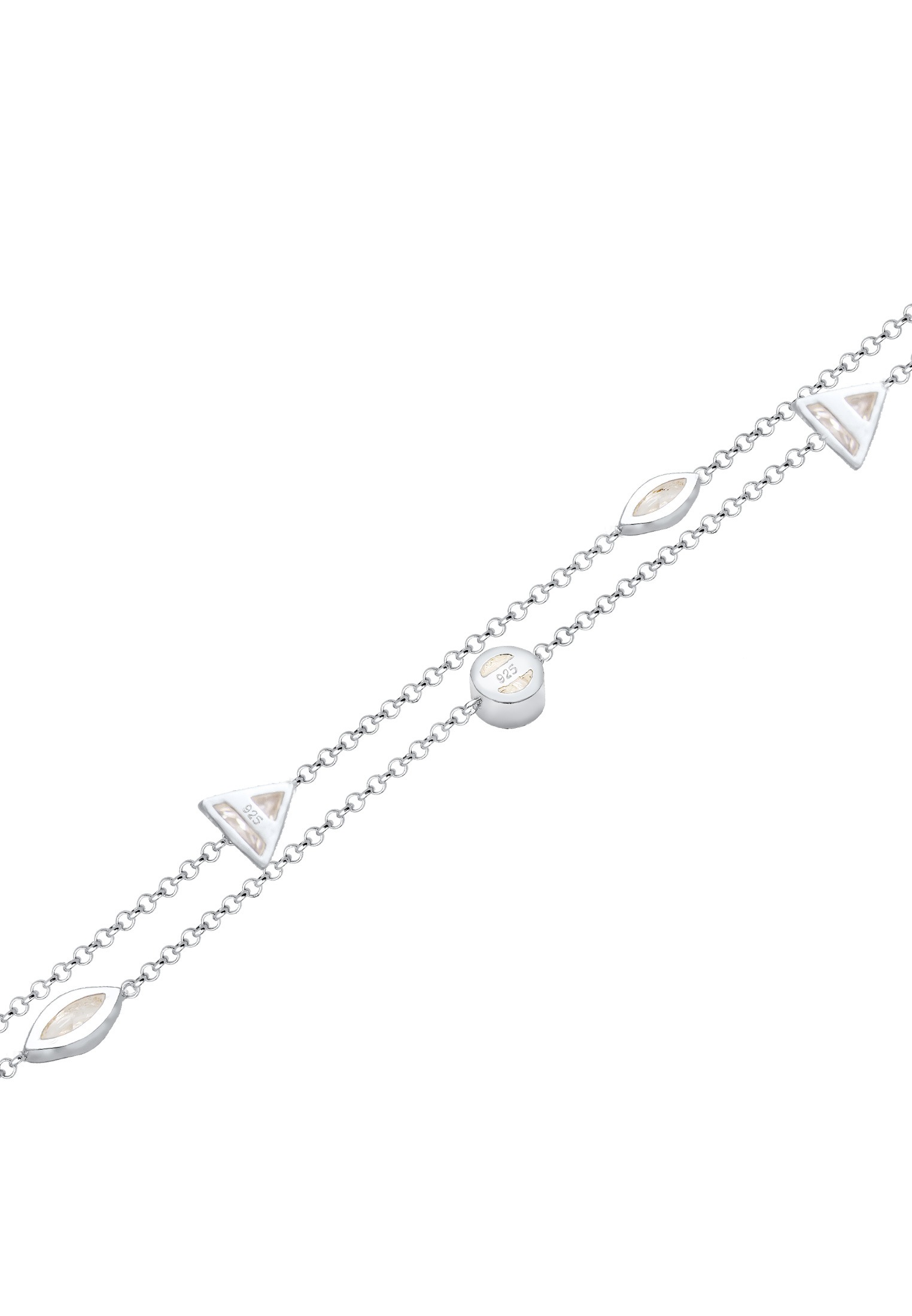 Elli Armkette »Armband Layer Zirkonia 925 Sterling Silber«