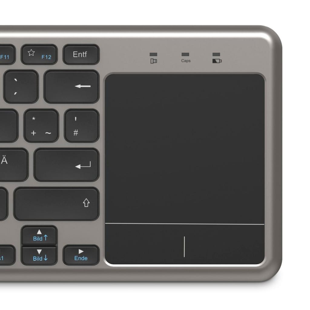 Hama PC-Tastatur »Kabellose Touch-Tastatur KW-600T für Smart TV Tastatur Anthr./Schw.«
