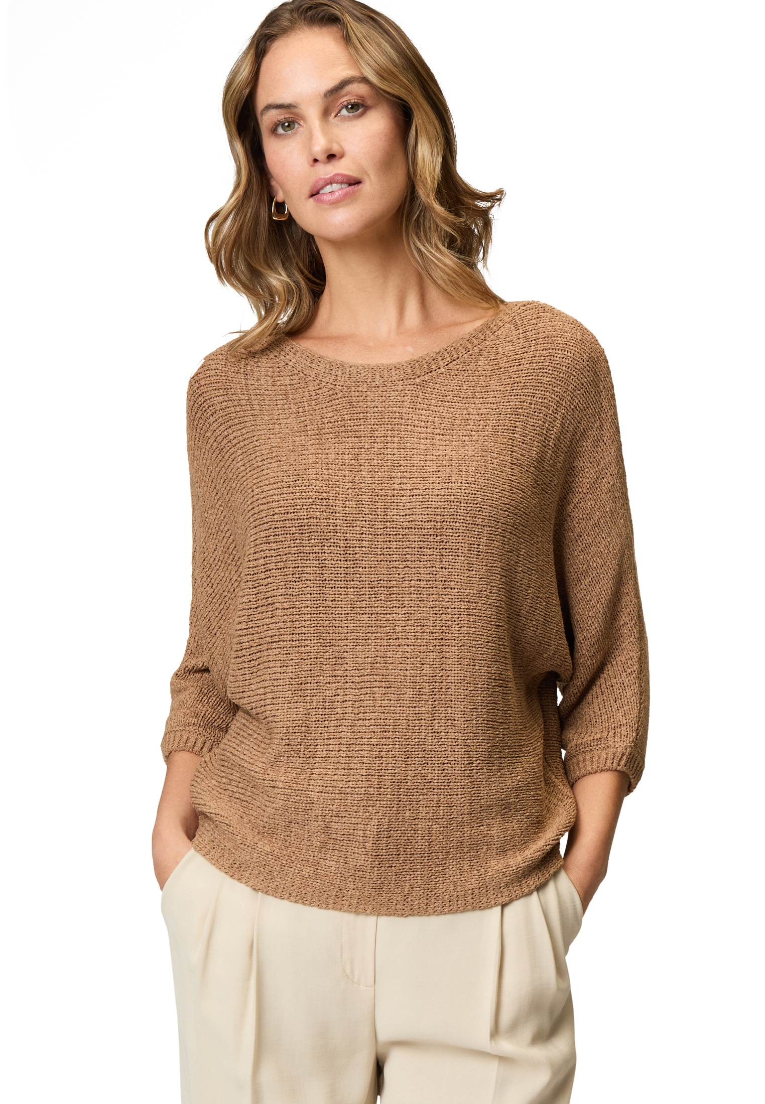 Zero Strickpullover »Strickpullover mit Dreiviertelarm«