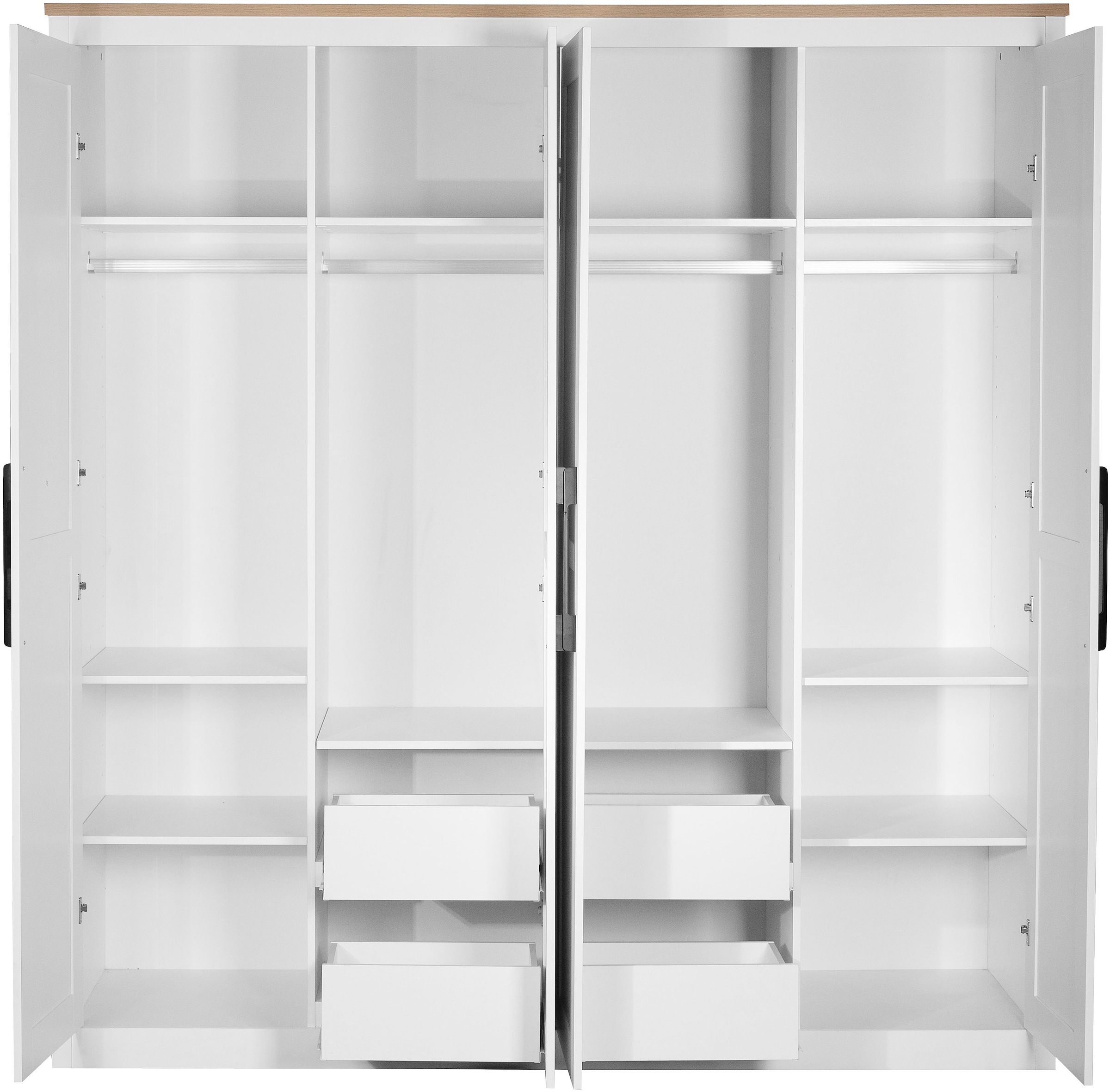 OTTO home Kleiderschrank »Büsum Schlafzimmer Schrank« stabile robuste Bauweise mit optimaler Aufteilung,  Schlafzimmerschrank Landhaus Design Garderobe Schrank Bestseller