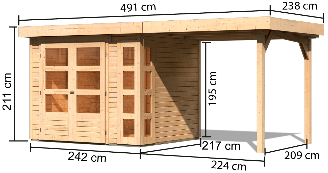 Karibu Gartenhaus »Nordsee 3«