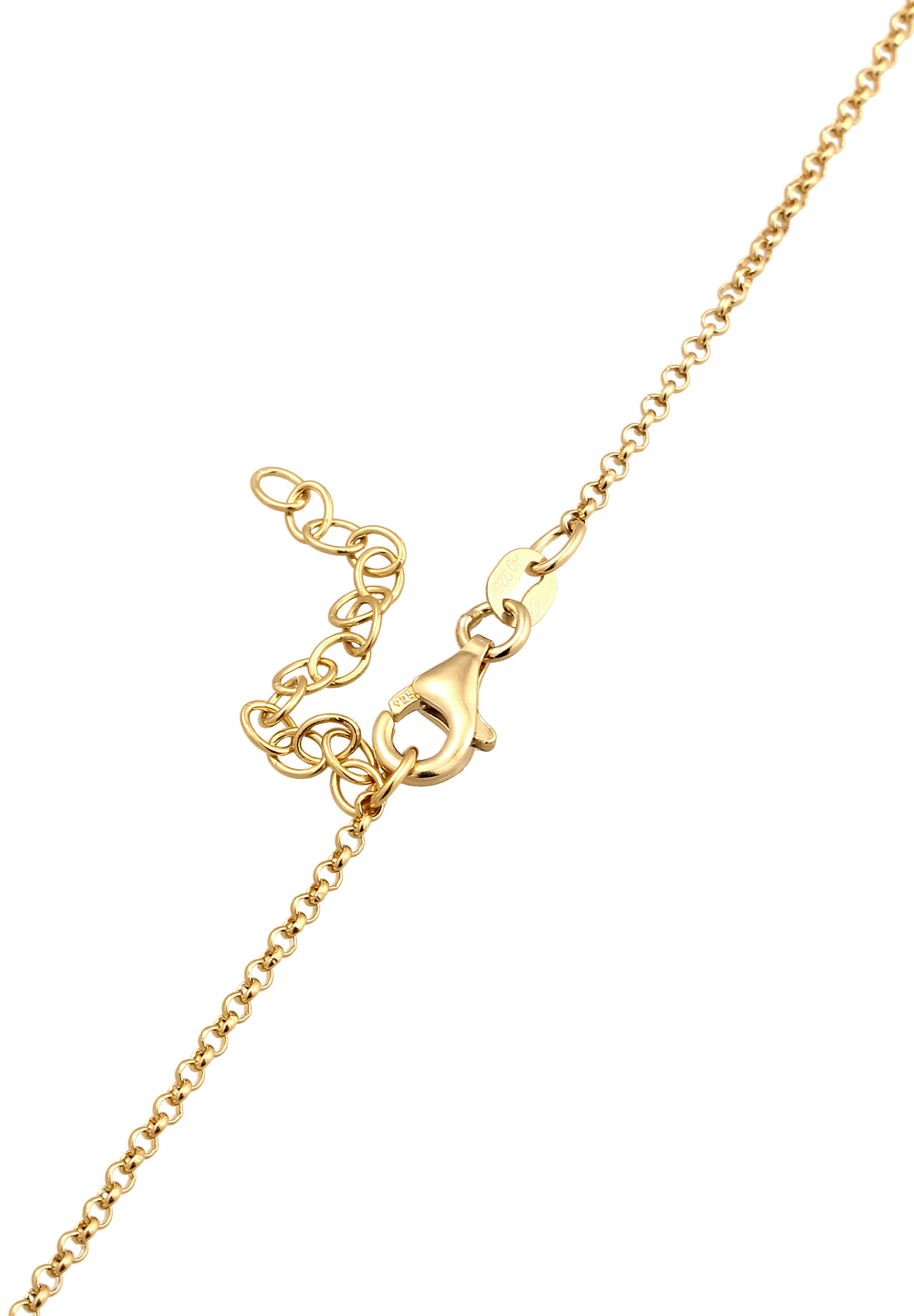 Elli Choker »Halskette Choker Kleeblatt Zirkonia Weiß 925 Sterling Silber«