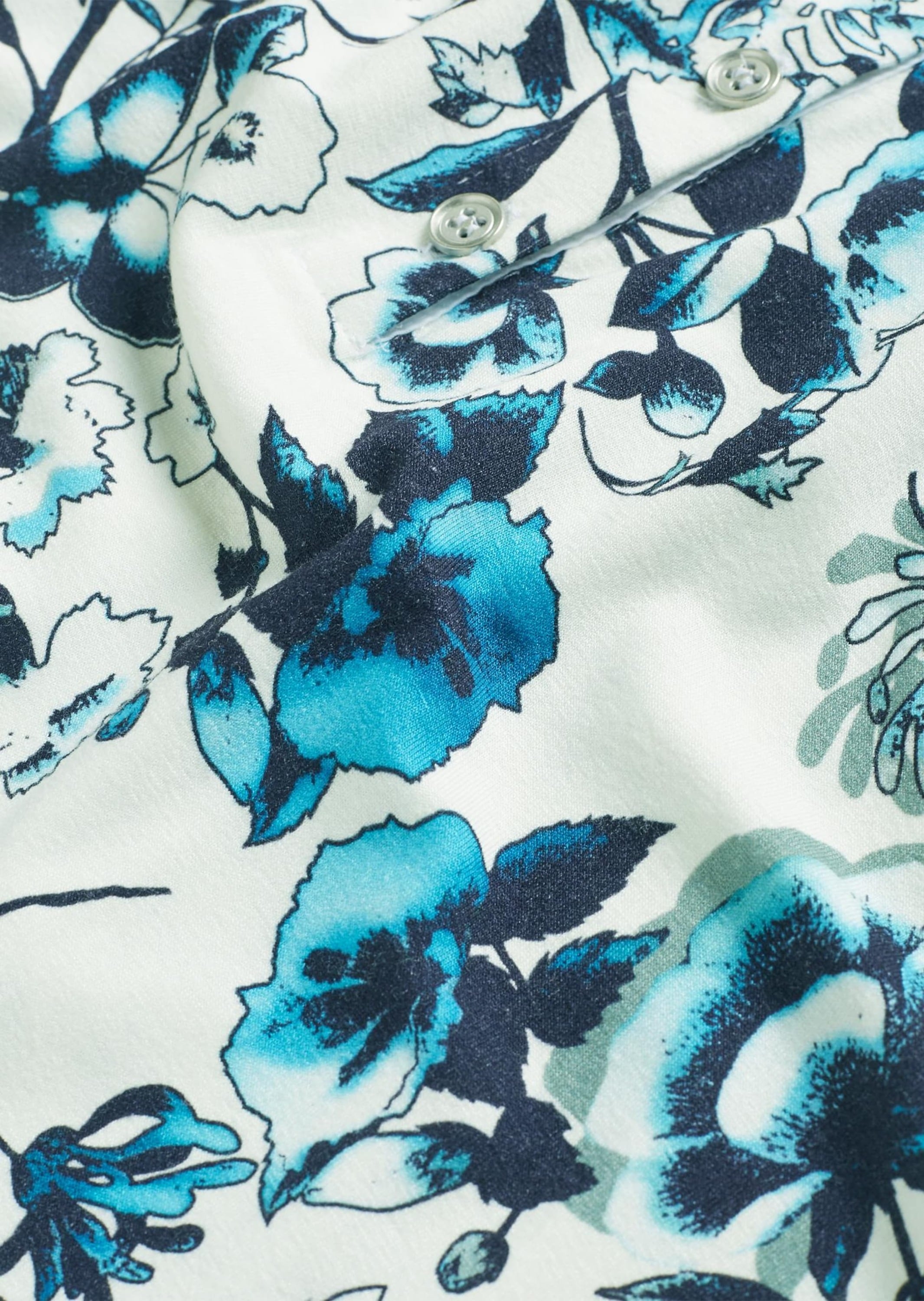 GOLDNER Poloshirt »Druckpoloshirt mit weißem Kontrastkragen« Kontrastverarbeitung