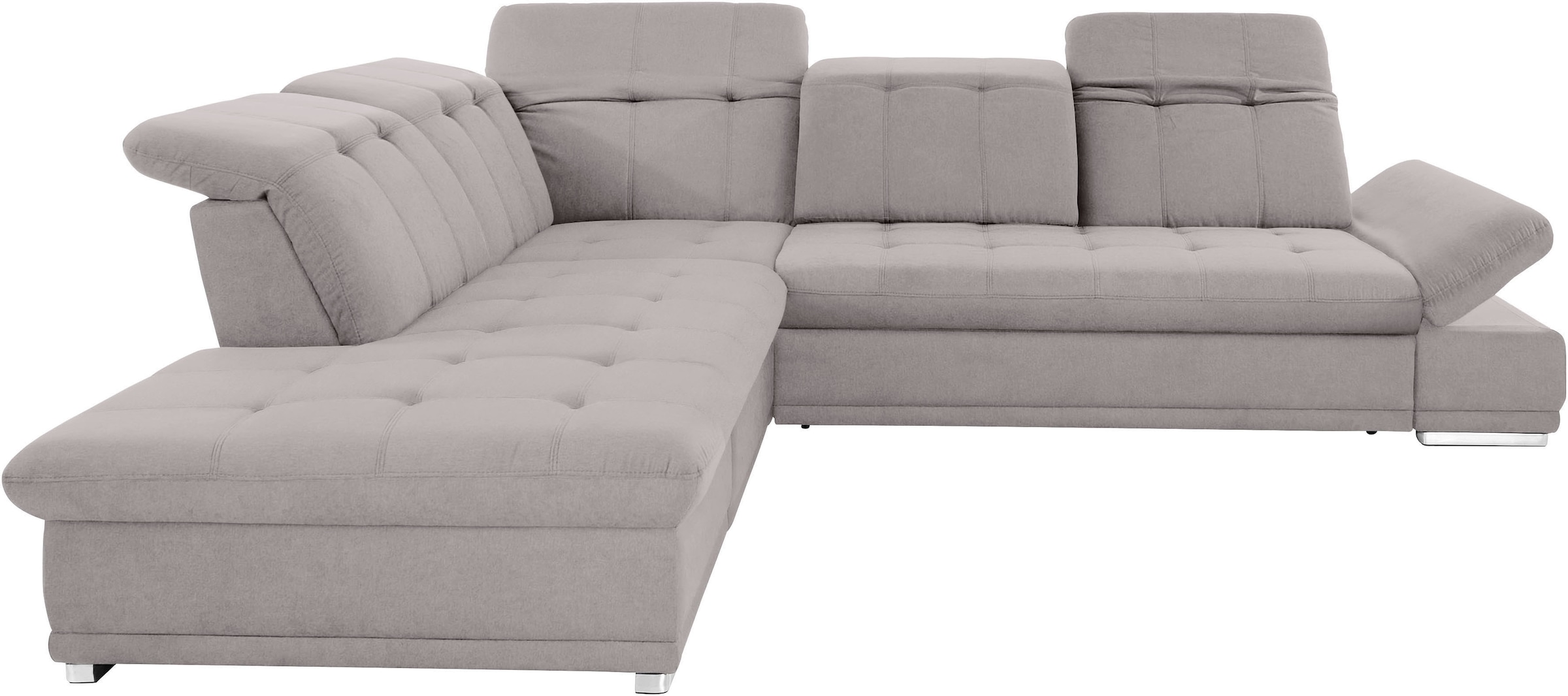 COTTA Ecksofa »Holiday L-Form mit Sitztiefen-, Armteil- und Kopfteilverstellung«, wahlweise mit Bettfunktion & Bettkasten
