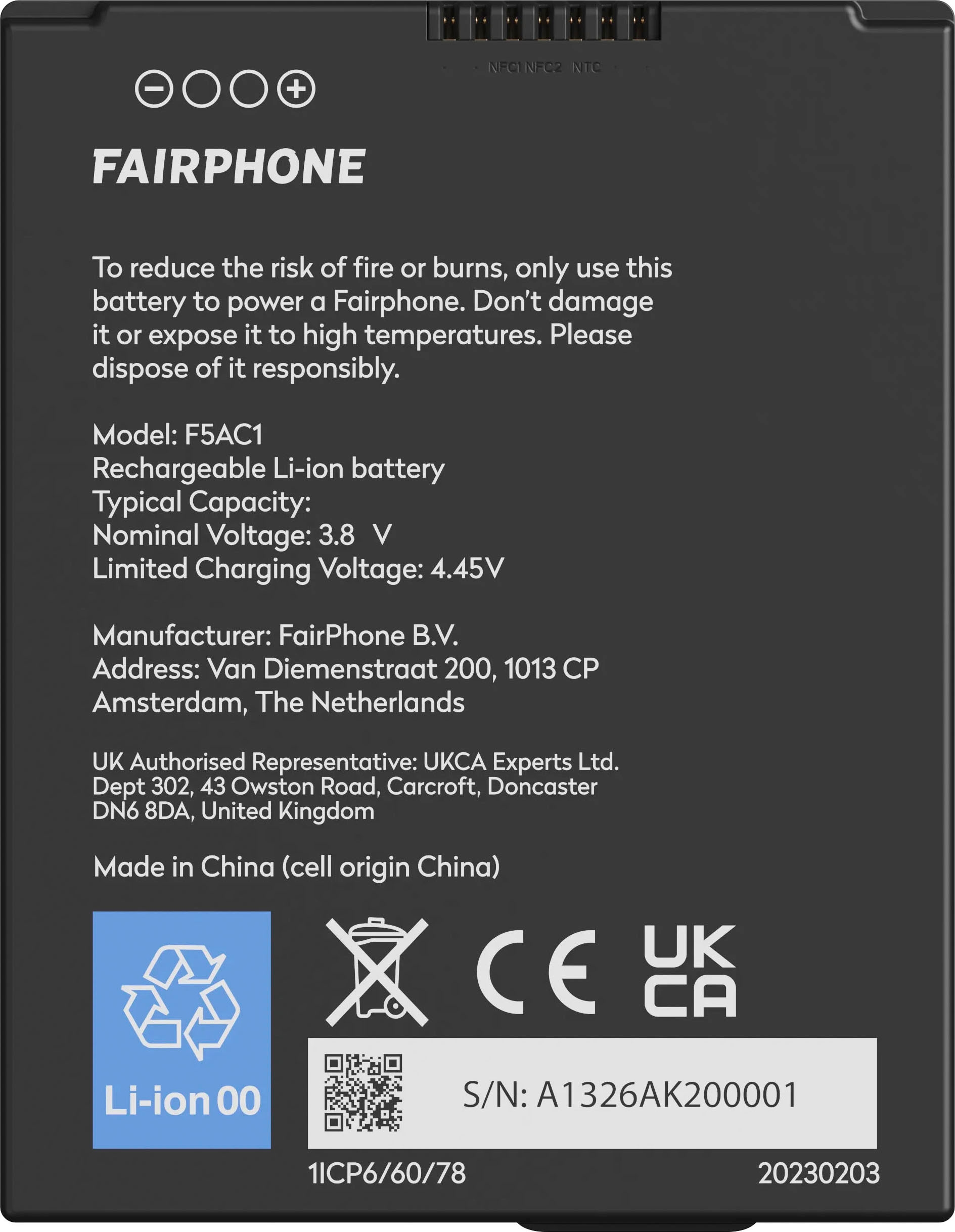 Fairphone Handy-Akku »Fairphone FP5 Battery«, 4200 mAh ➥ 3 Jahre XXL  Garantie | UNIVERSAL