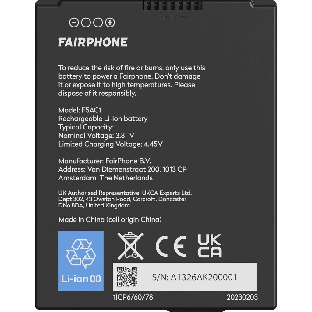 Fairphone Handy-Akku »Fairphone FP5 Battery«, 4200 mAh