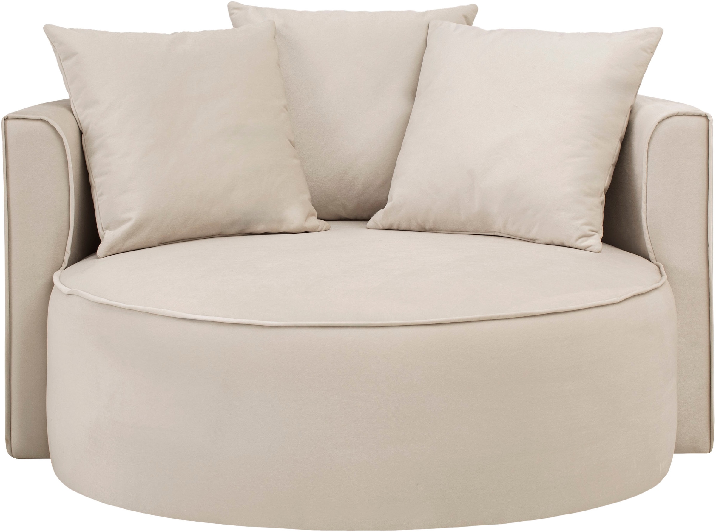 LeGer Home by Lena Gercke XXL-Sessel »Isalie, Lesesessel, Loveseat, inklusive Zierkissen«, extra große Sitzfläche, optional mit Hocker, Cord, Samt, Bouclé