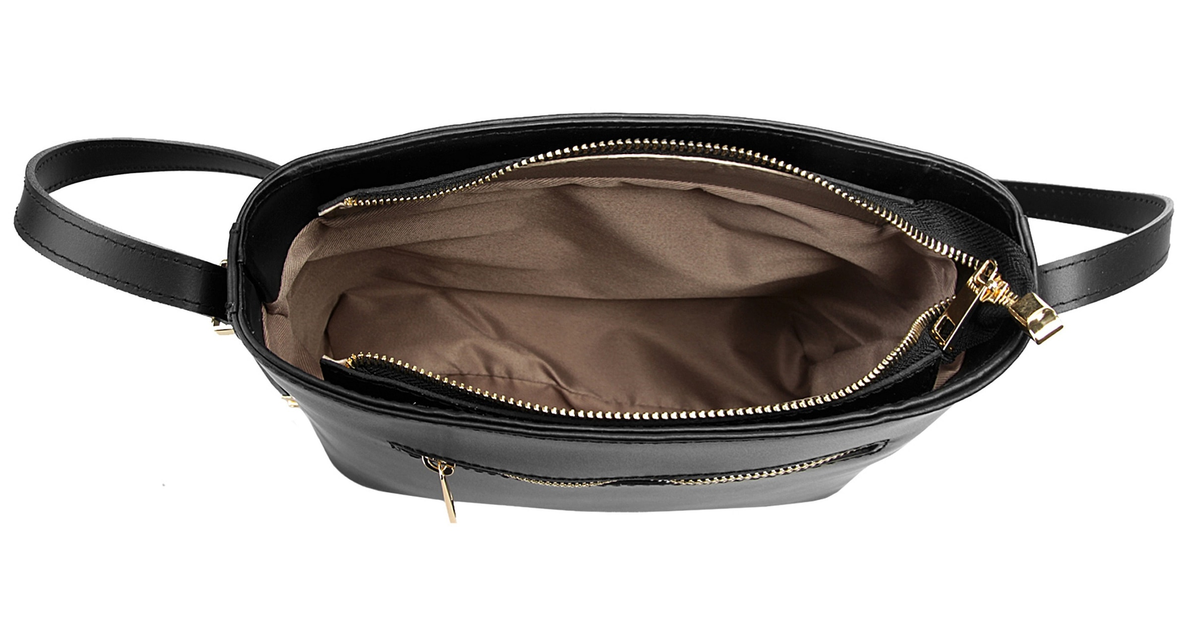 Cluty Henkeltasche, echt Leder, Made in Italy