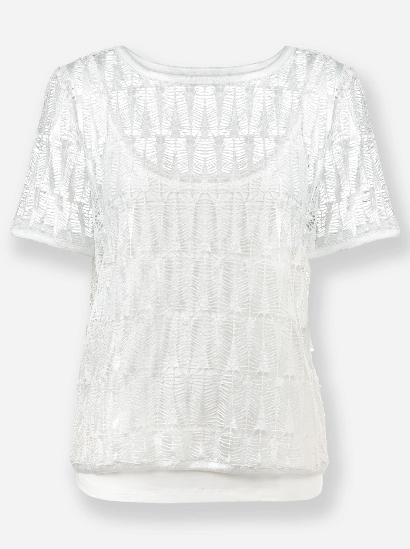 heine Kurzarmshirt »Spitzenshirt«, (1 tlg.)