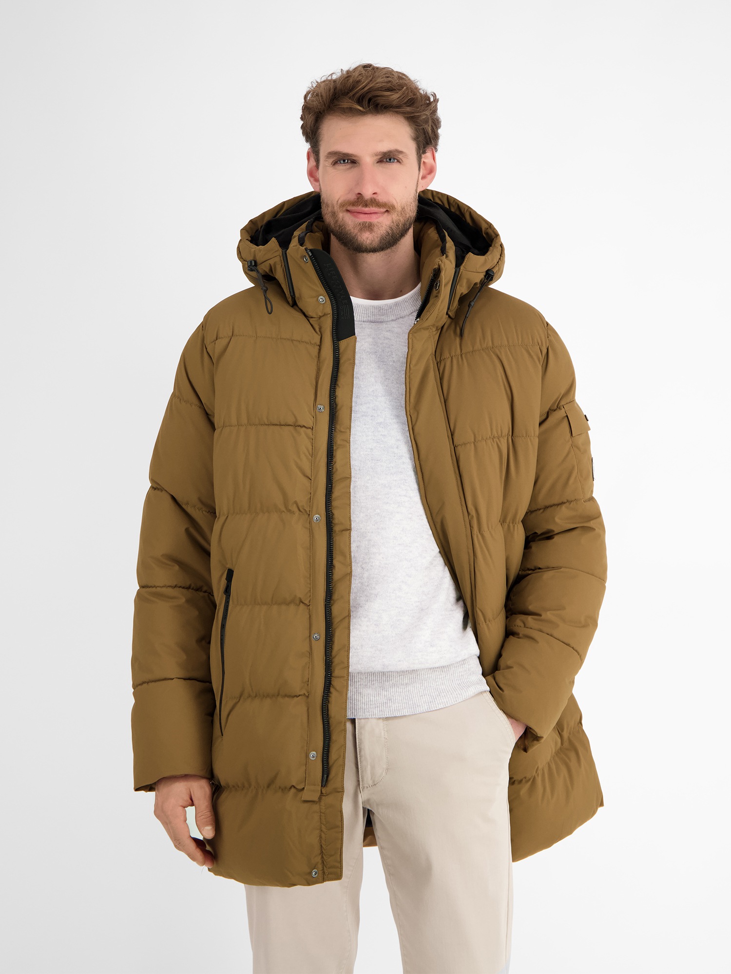 LERROS Steppjacke »LERROS Warm gefütterte Steppjacke mit abnehmbarer Kapuze«, mit Kapuze, Wasser- und windabweisend, atmungsaktiv