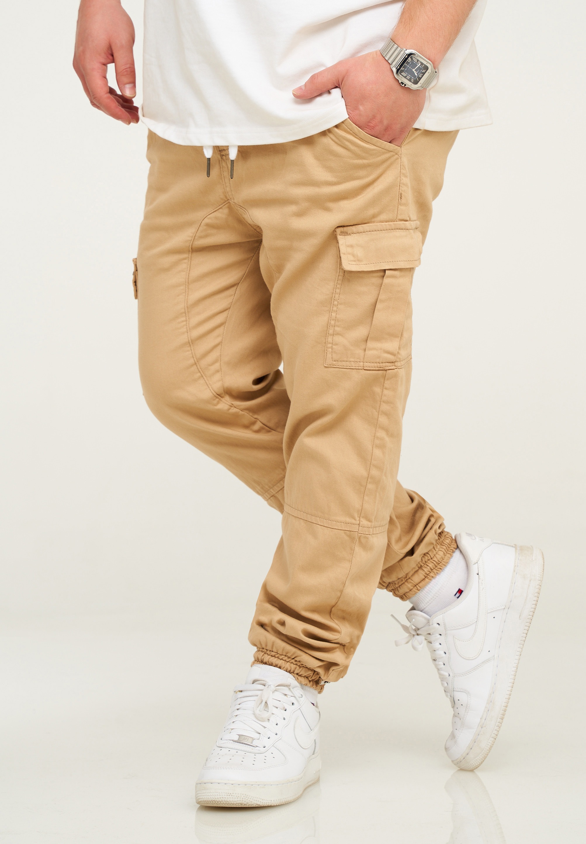 SOULSTAR Cargohose »Freizeithose Jogger-Hose mit elastischem Bund Stoffhose für Herren«