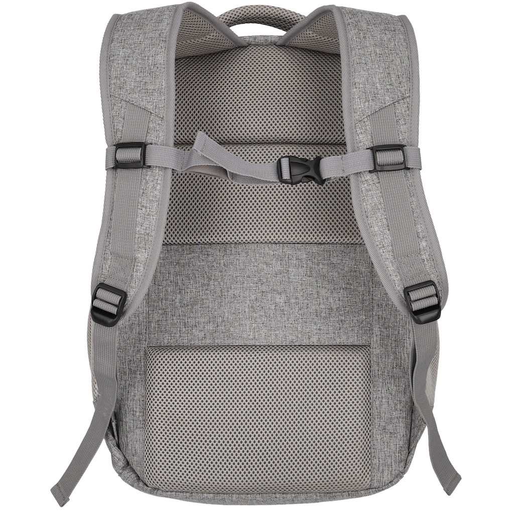 travelite Laptoprucksack »Basics Melange, hellgrau«