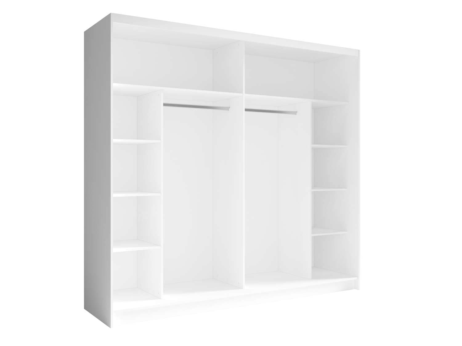 Home affaire Kleiderschrank »Greti Garderobe mit 2 Schiebetüren, Spiegel, Maße B/T/H: 180/59/209 cm«, 2-türiger Kleiderschrank mit Spiegeln, Einlegeböden und Kleiderstangen