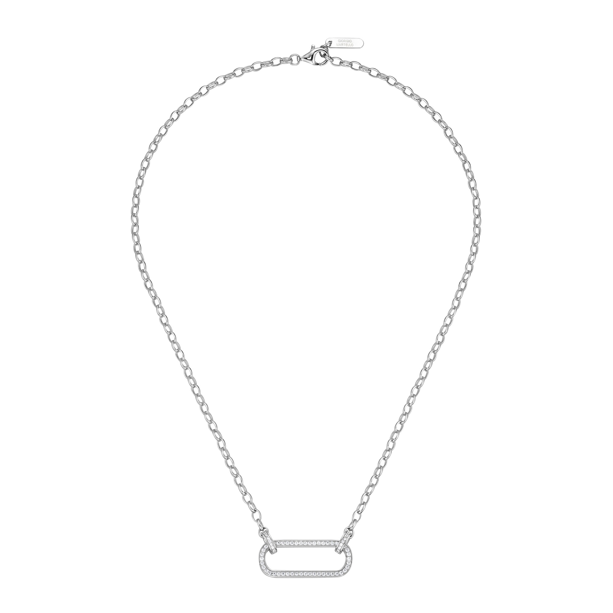 GIORGIO MARTELLO MILANO Collier »Collier mit Zirkonia, Silber 925«
