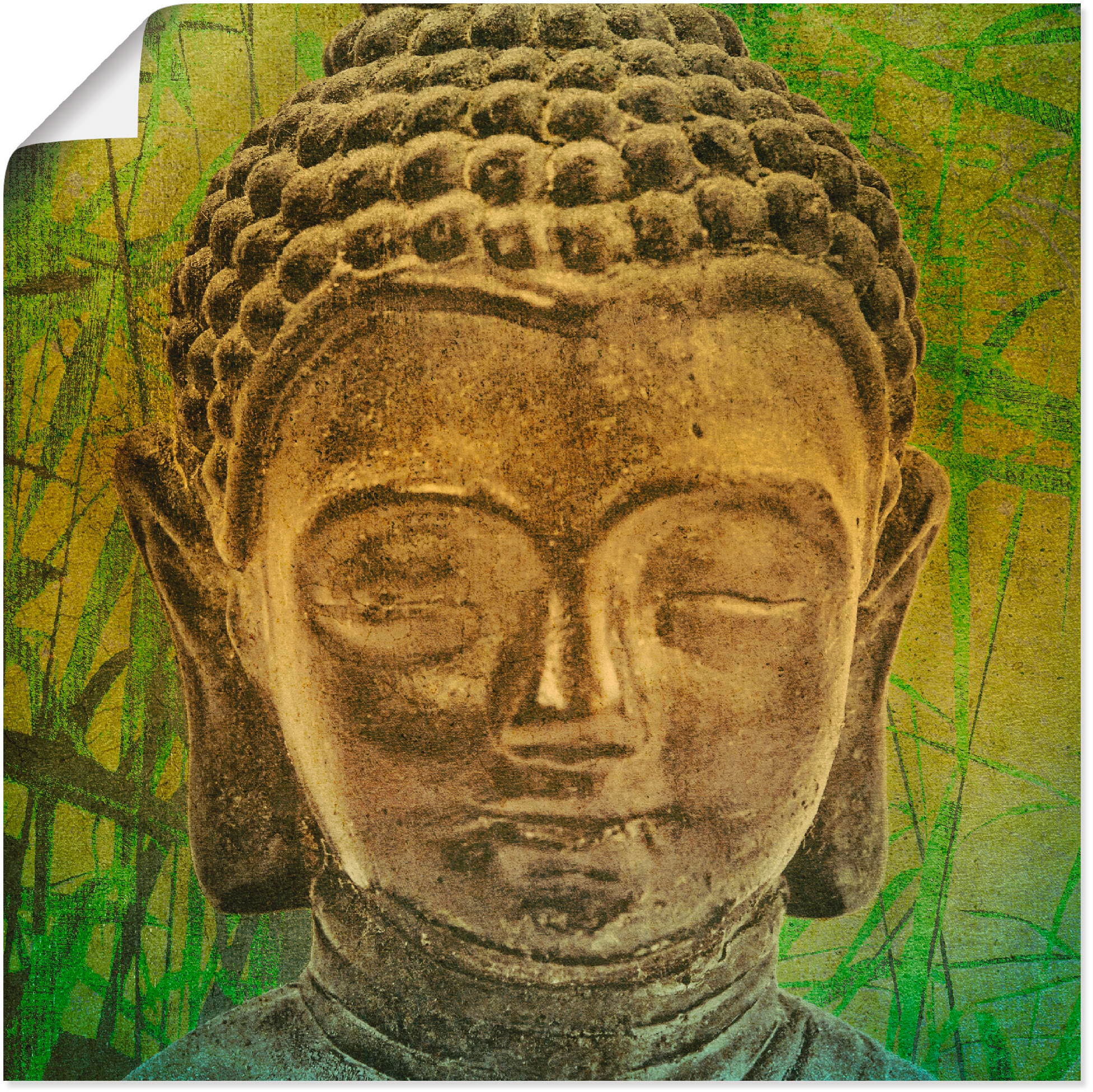 Artland Wandbild »Buddha II«, Poster Größen versch. Leinwandbild, auf (1 in Wandaufkleber bestellen Religion, als St.), Rechnung oder