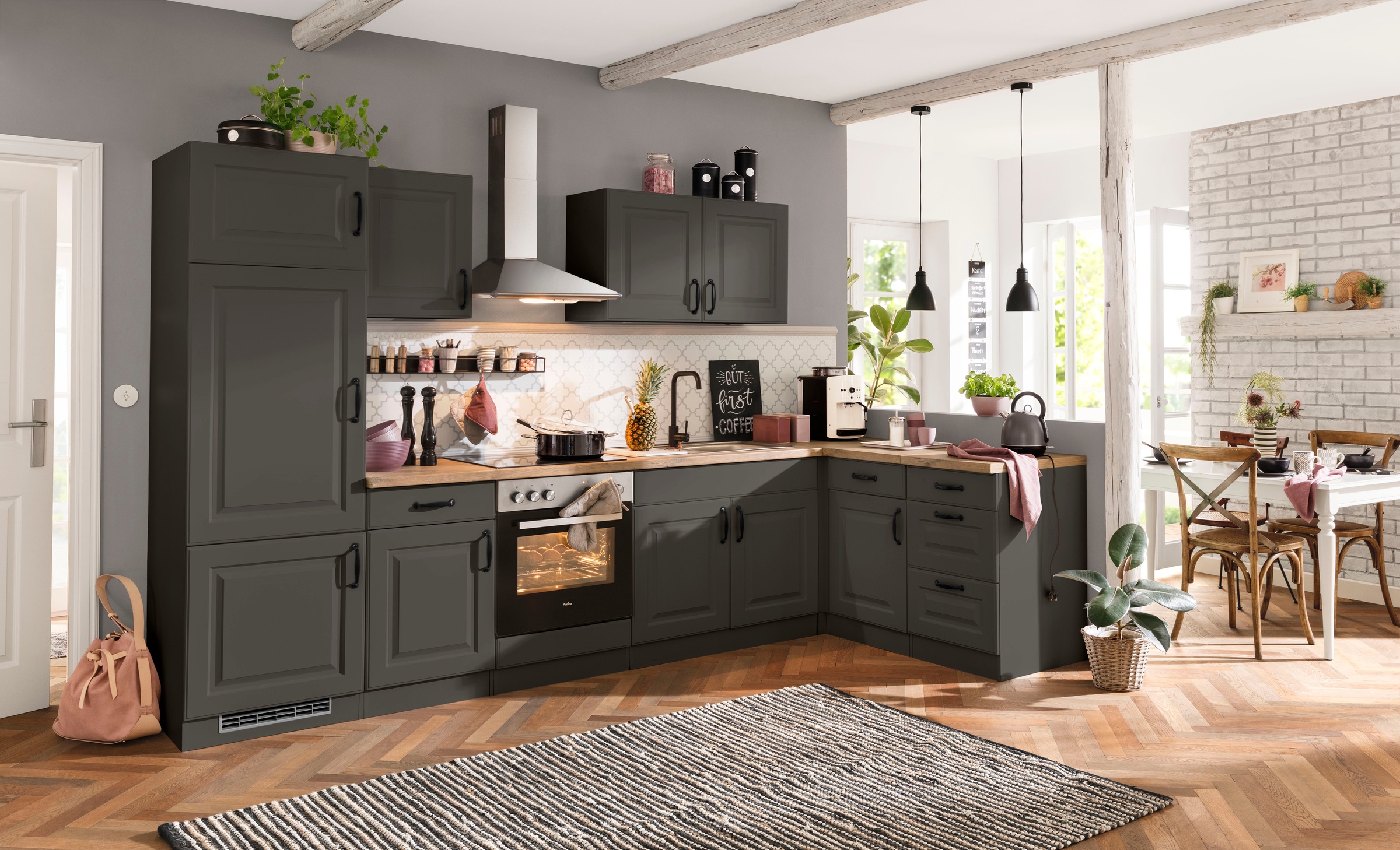 wiho Küchen Küchenzeile »Erla« mit E-Geräten, Breite 270 cm