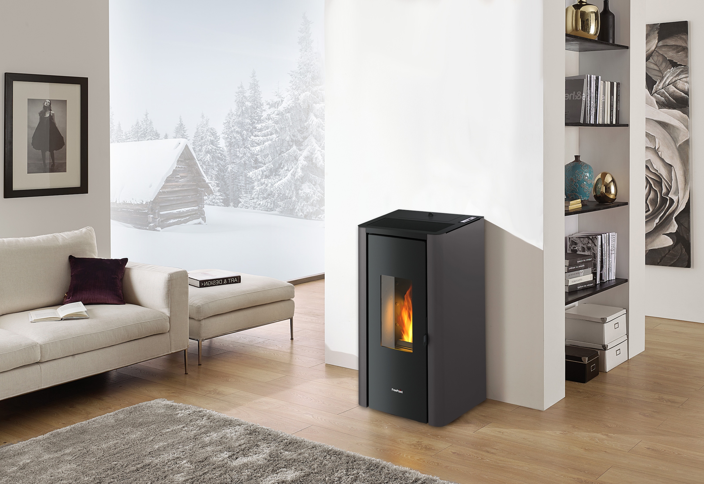 Firefix Pelletofen »FreePoint » Indigo Evo«, 2,5-7 kW«