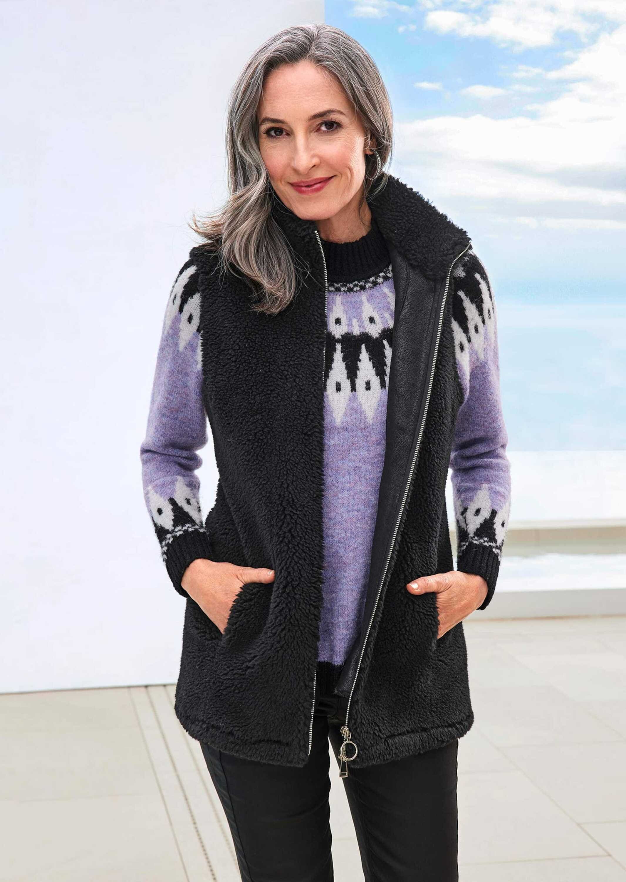 GOLDNER Kurzweste »Kurzgröße Fellimitat-Weste«
