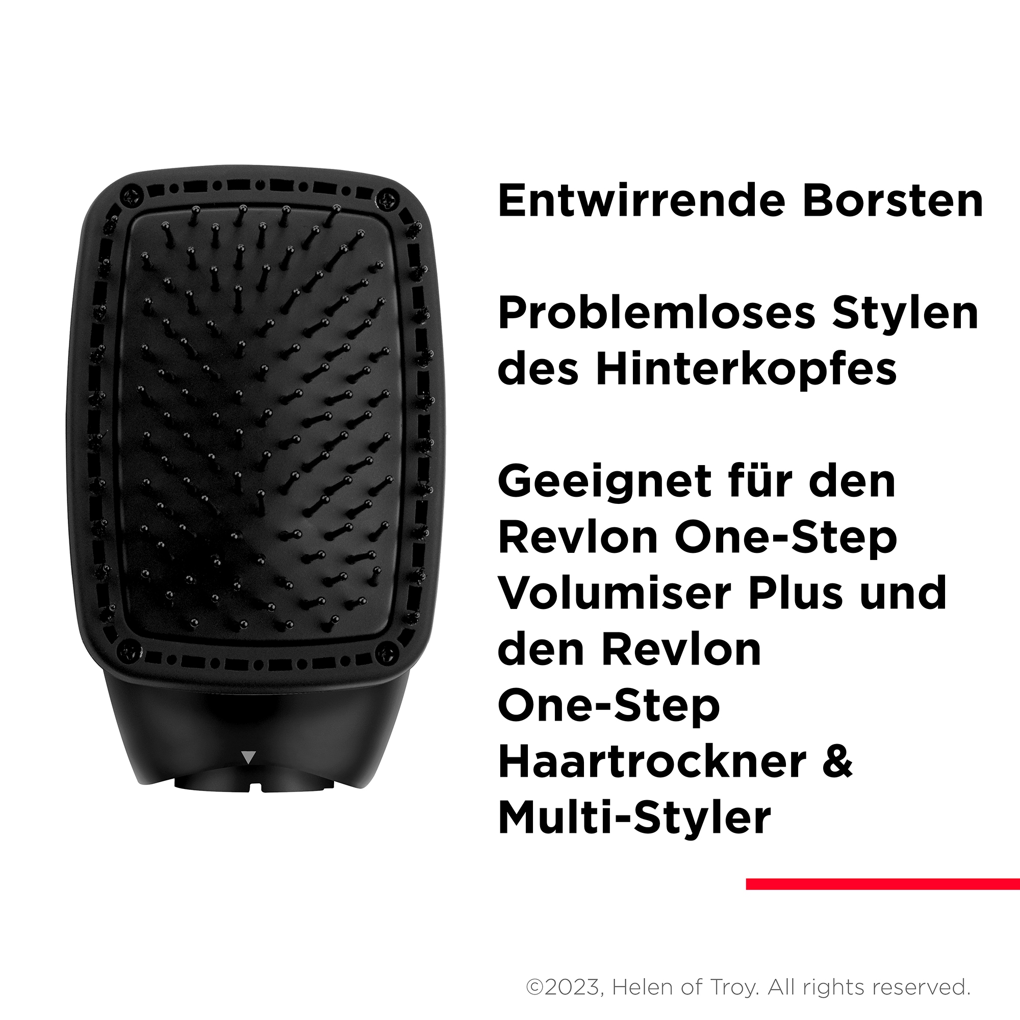 Revlon Paddelbürste »ONE-STEP FLACHBÜRSTENAUFSATZ, RVDR5327«, für Warmluftbürste Volumiser RVDR5298E und Multi Styler RVDR5333