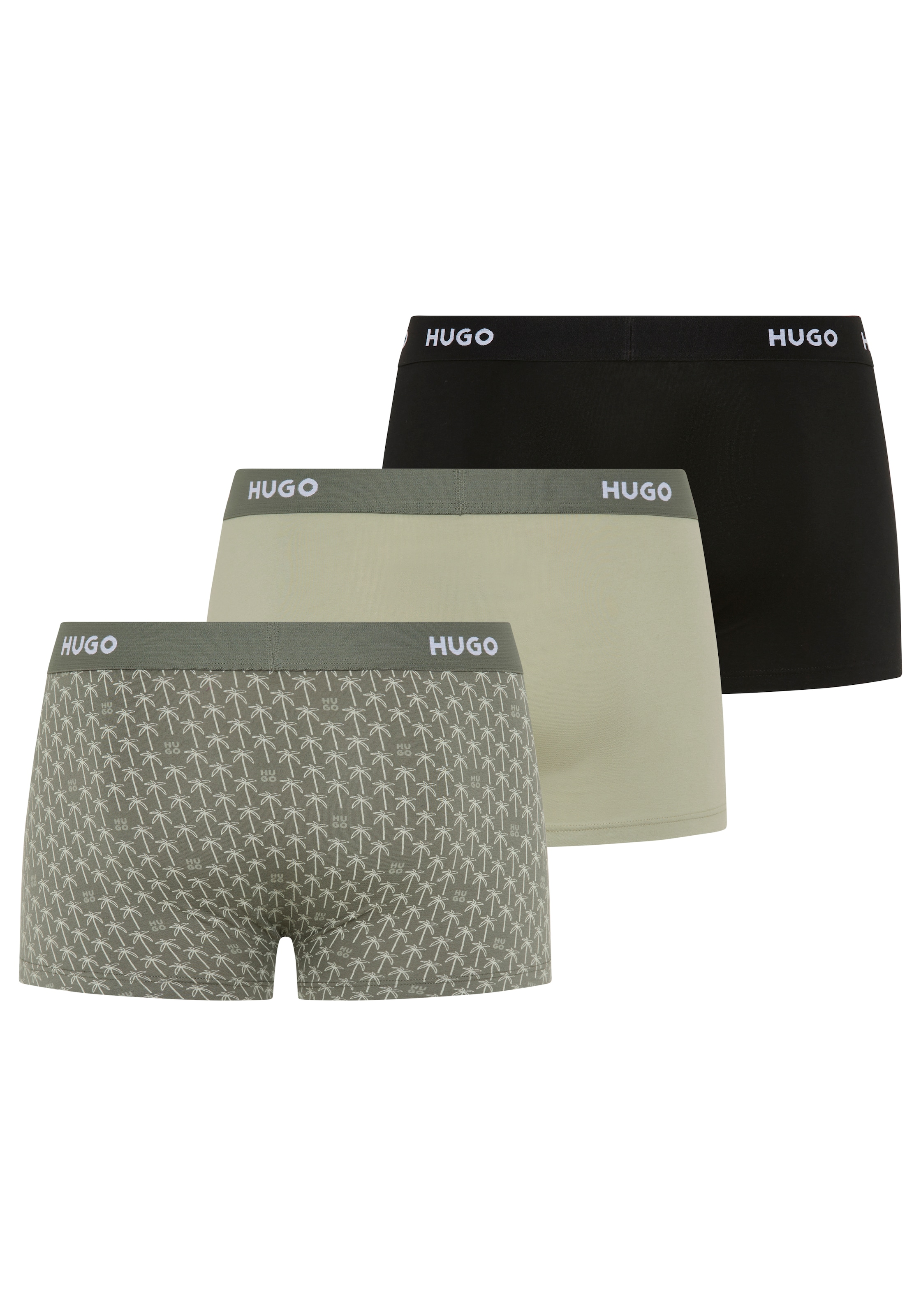 HUGO Underwear Trunk »TRUNK TRIPLET DESIGN« Packung, 3 Stk. mit Logobund