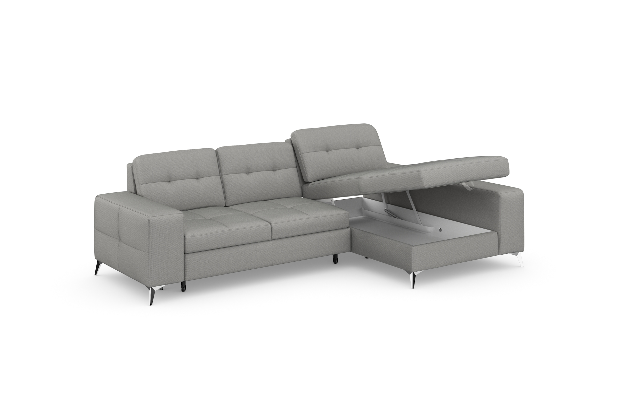 sit&more Ecksofa »Baviene L-Form«, inklusive Sitztiefenverstellung und Federkern, wahlweise Bettfunktion