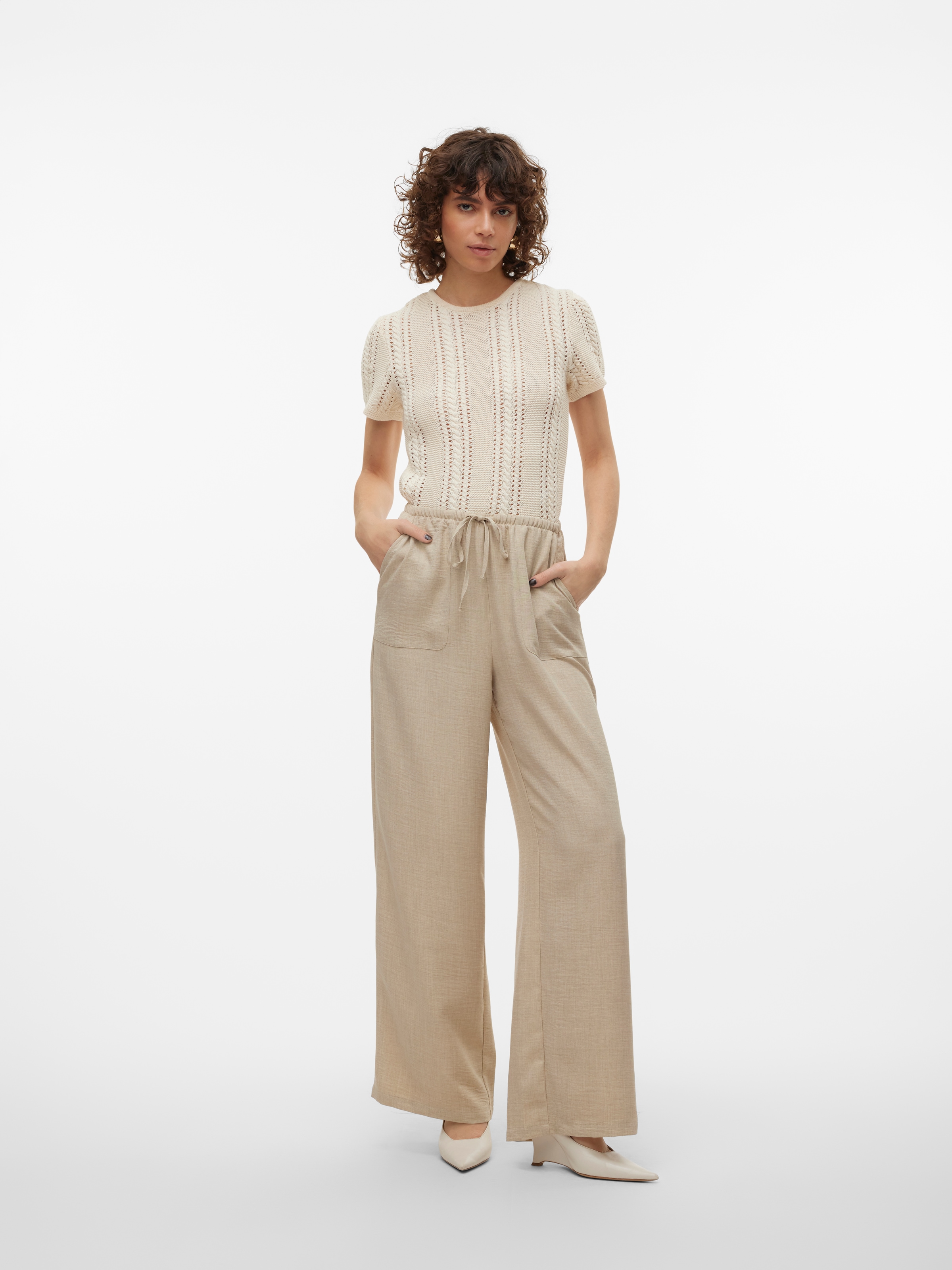 Vero Moda Schlupfhose »VMMELANEY HW LOOSE PANT WVN GA NOOS«, Sommerhose